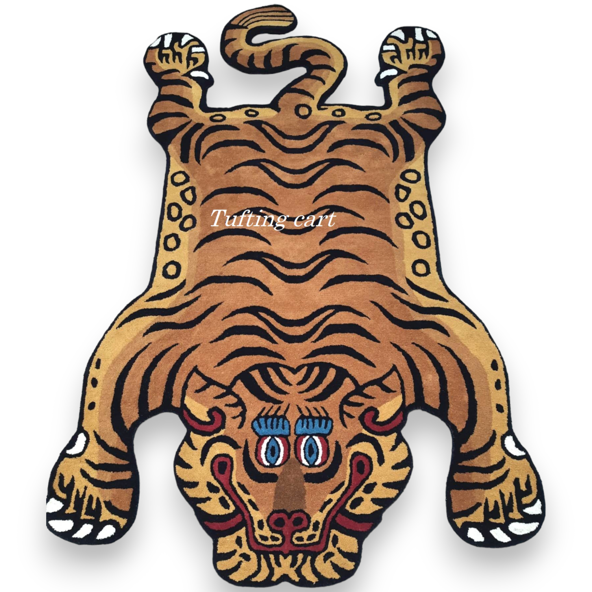 Tibetan Tiger Golden Kitty Tufted Woolen Tibetan Rug - Golden Kitty Color