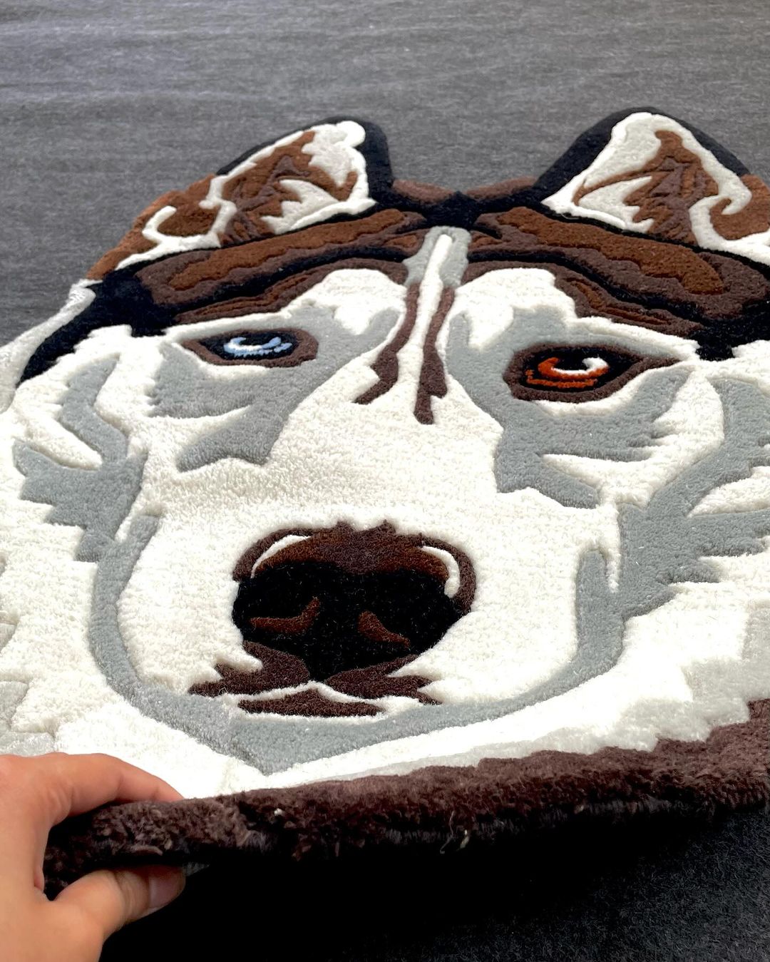 White Face Dog Customized Rug