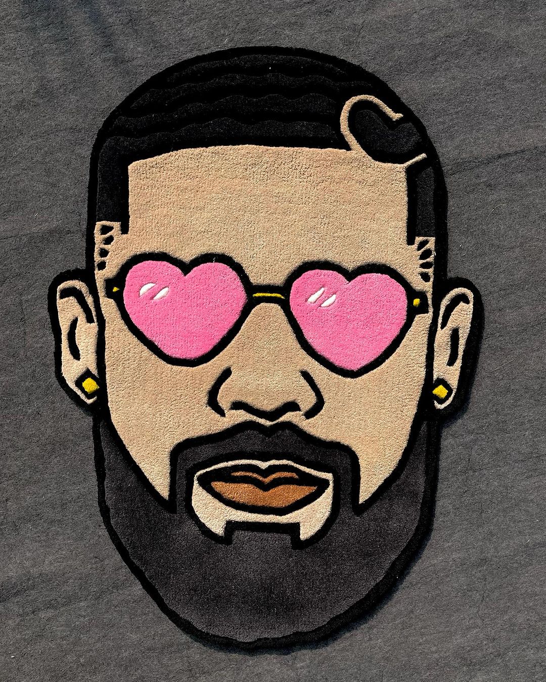 Beautiful Man Face Customized Rug