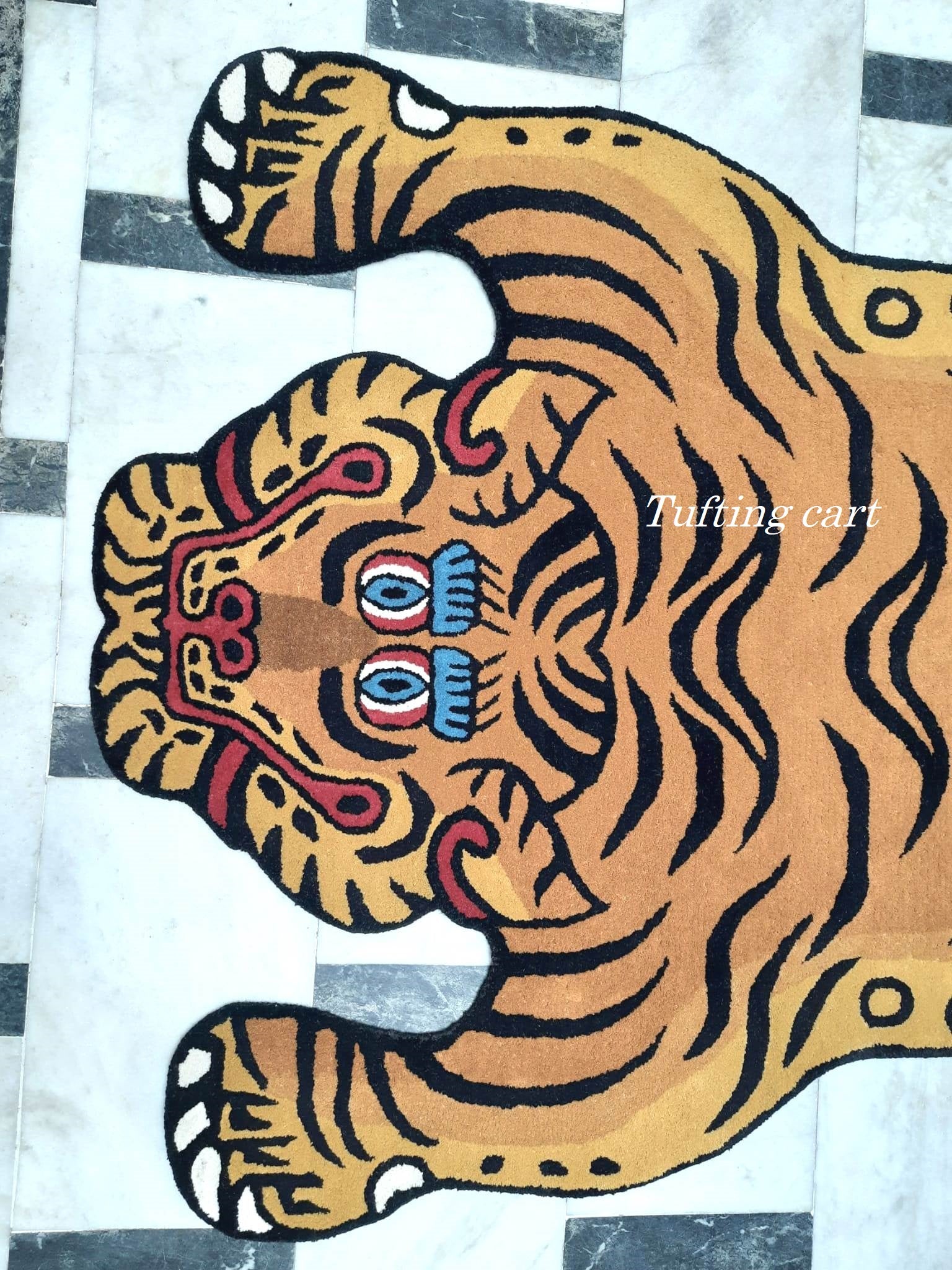 Tibetan Tiger Golden Kitty Tufted Woolen Tibetan Rug - Golden Kitty Color