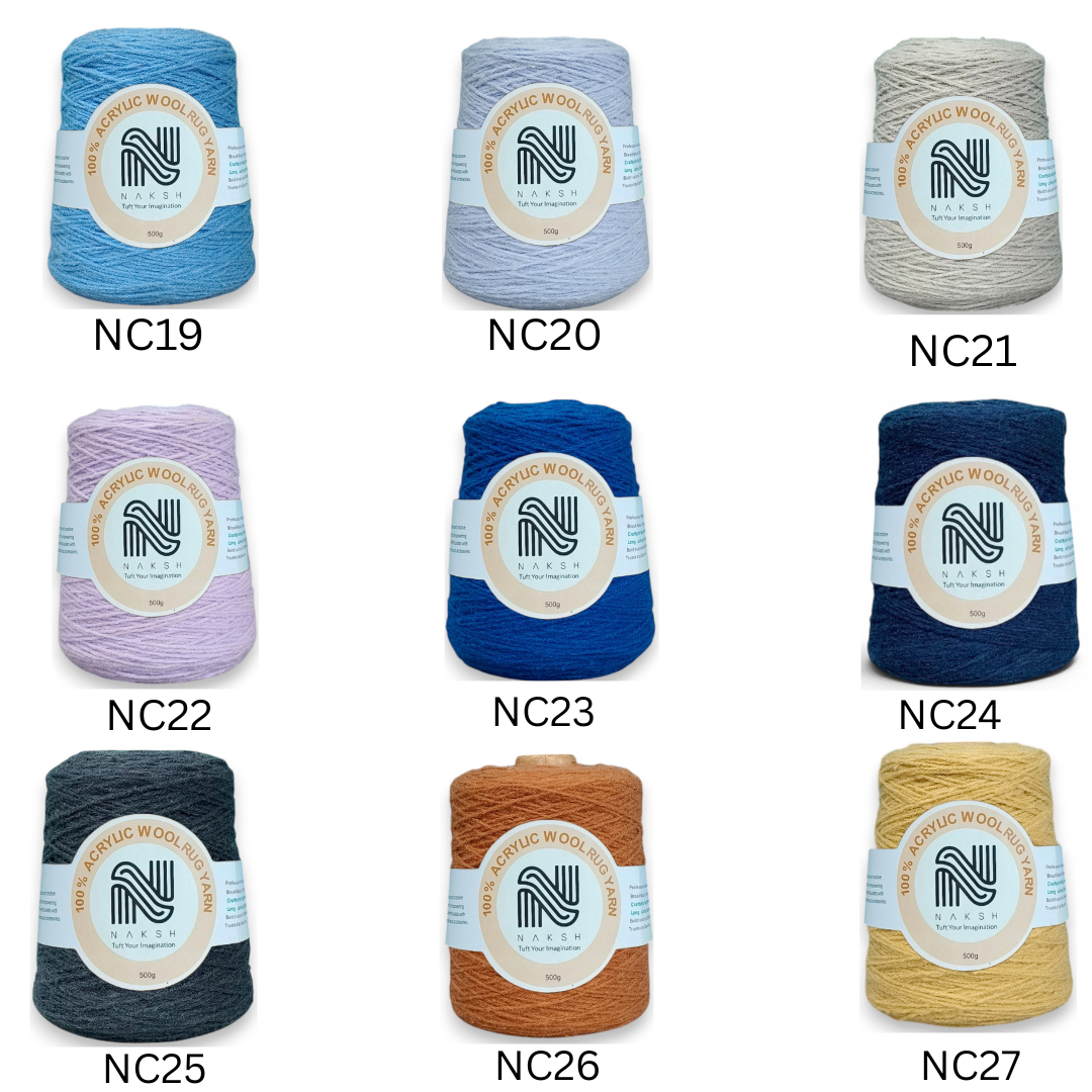 Acrylic Yarn – 4 Ply Soft & Durable Knitting and Tufting Yarn for Rugs, Crafts & DIY Projects