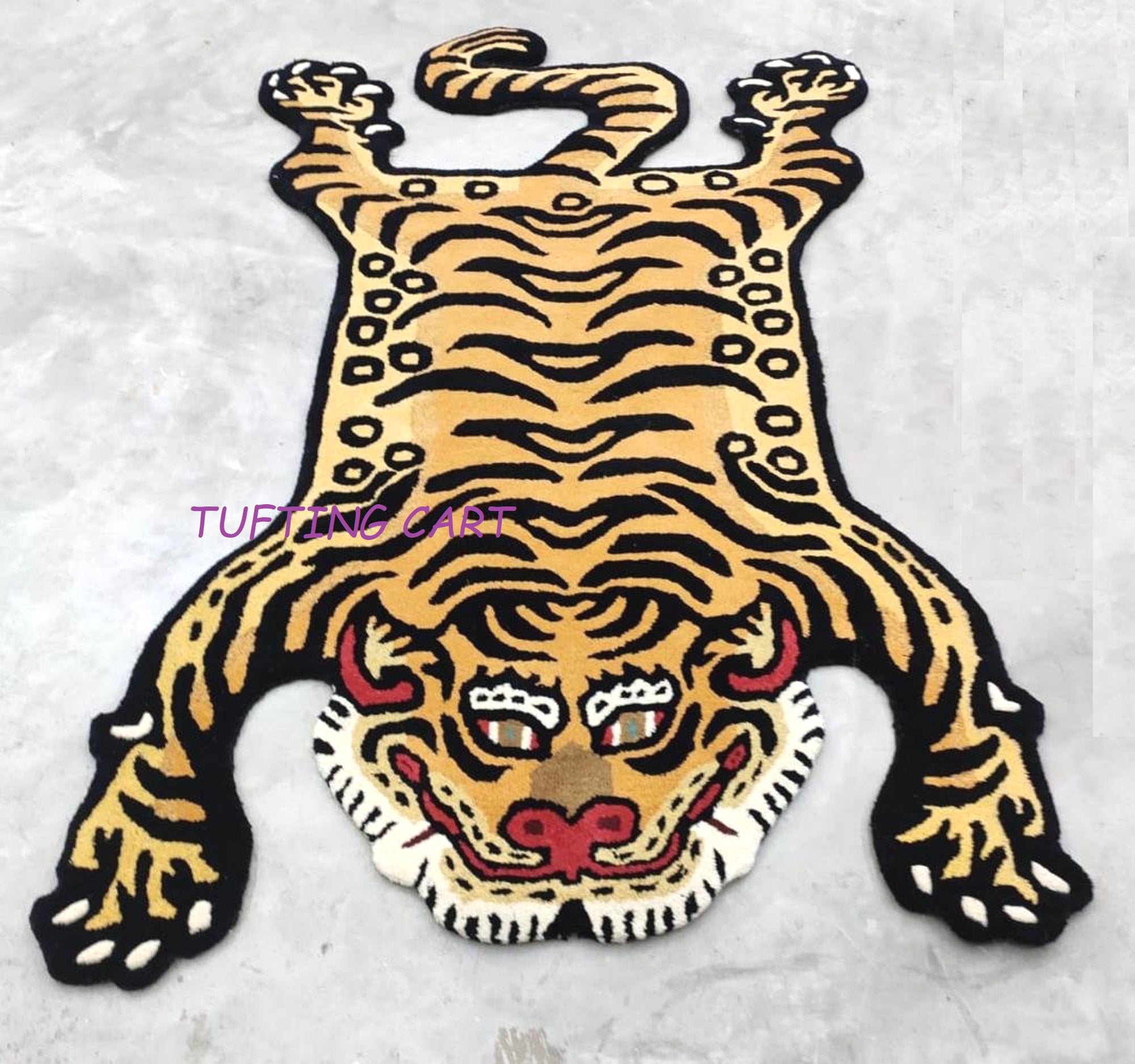 Tibetan Tiger Golden Kris Tufted Woolen Tibetan Rug - Golden Kris Color
