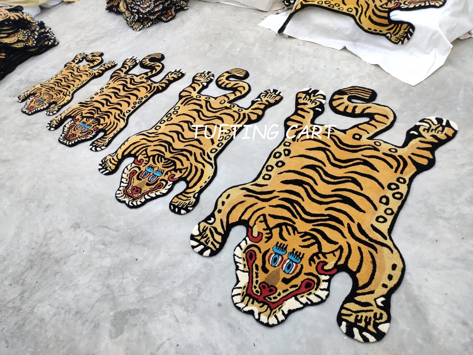 Tibetan Tiger Golden Kitty Tufted Woolen Tibetan Rug - Golden Kitty Color