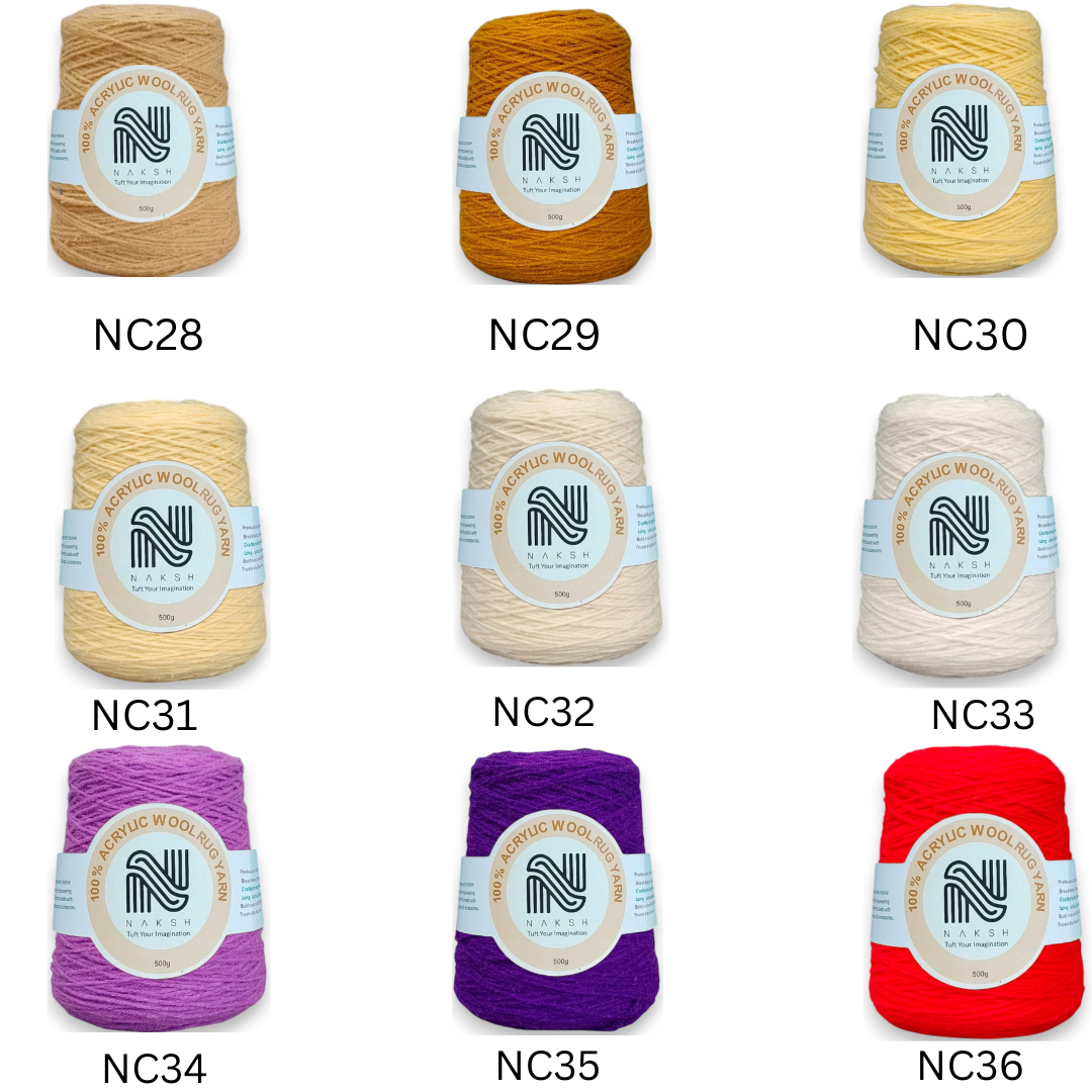 Acrylic Yarn – 4 Ply Soft & Durable Knitting and Tufting Yarn for Rugs, Crafts & DIY Projects