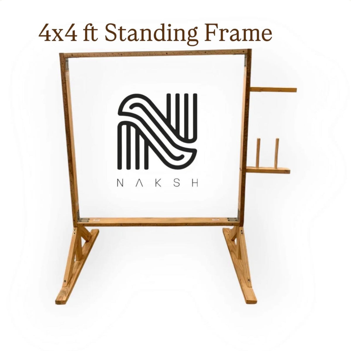 Professional 4ft x 4ft Standing Tufting Frame | Large Wooden Frame For Rug & Carpet Tufting By Naksh Carpets