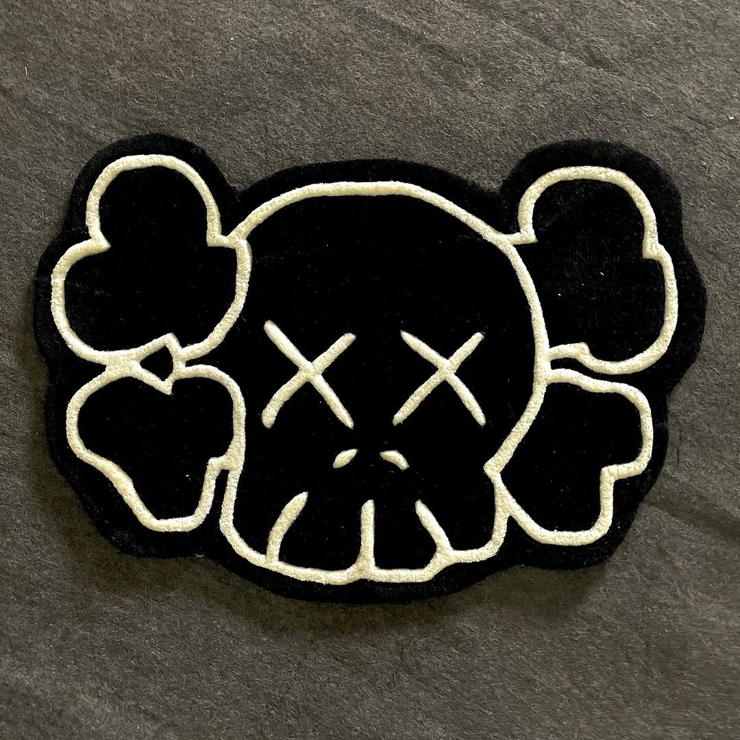 KAWS Handtufted Head Customised Rug 60cmx60cm