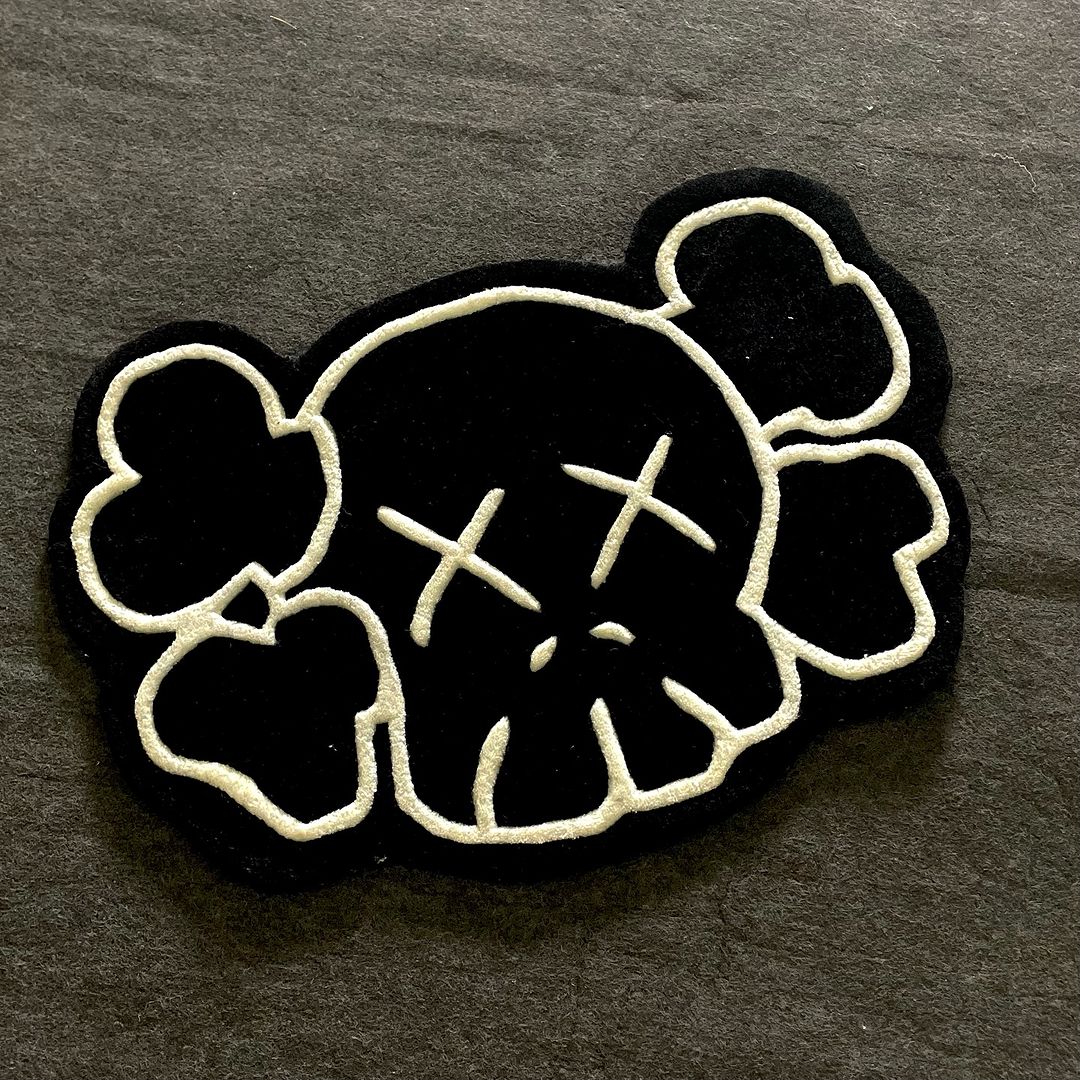 KAWS Handtufted Head Customised Rug 60cmx60cm