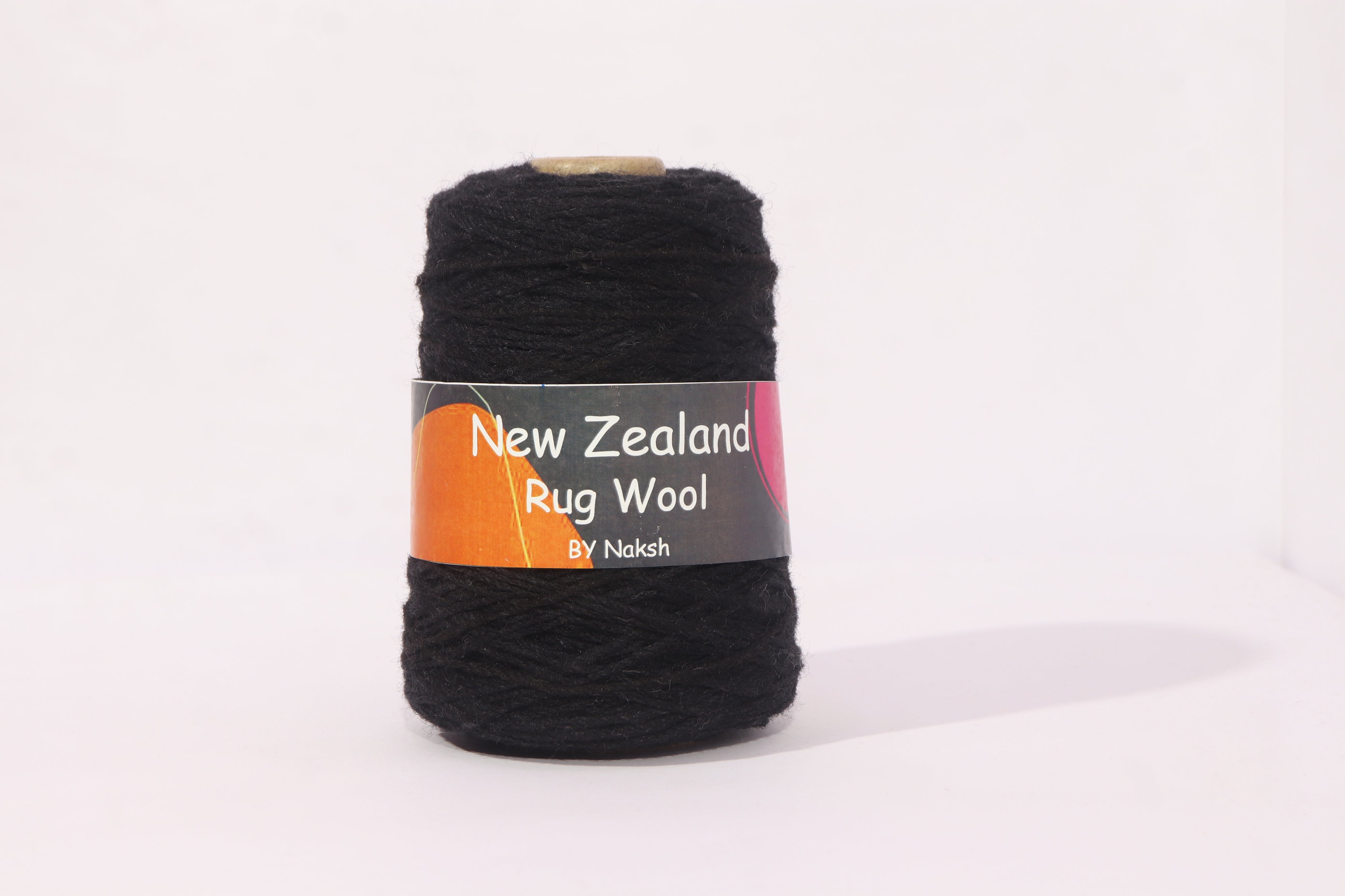 3ply NZ Tufting Wool Yarn - (15-Black)/500gram