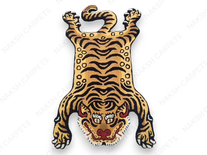 Tibetan Tiger Golden Kris Tufted Woolen Tibetan Rug - Golden Kris Color