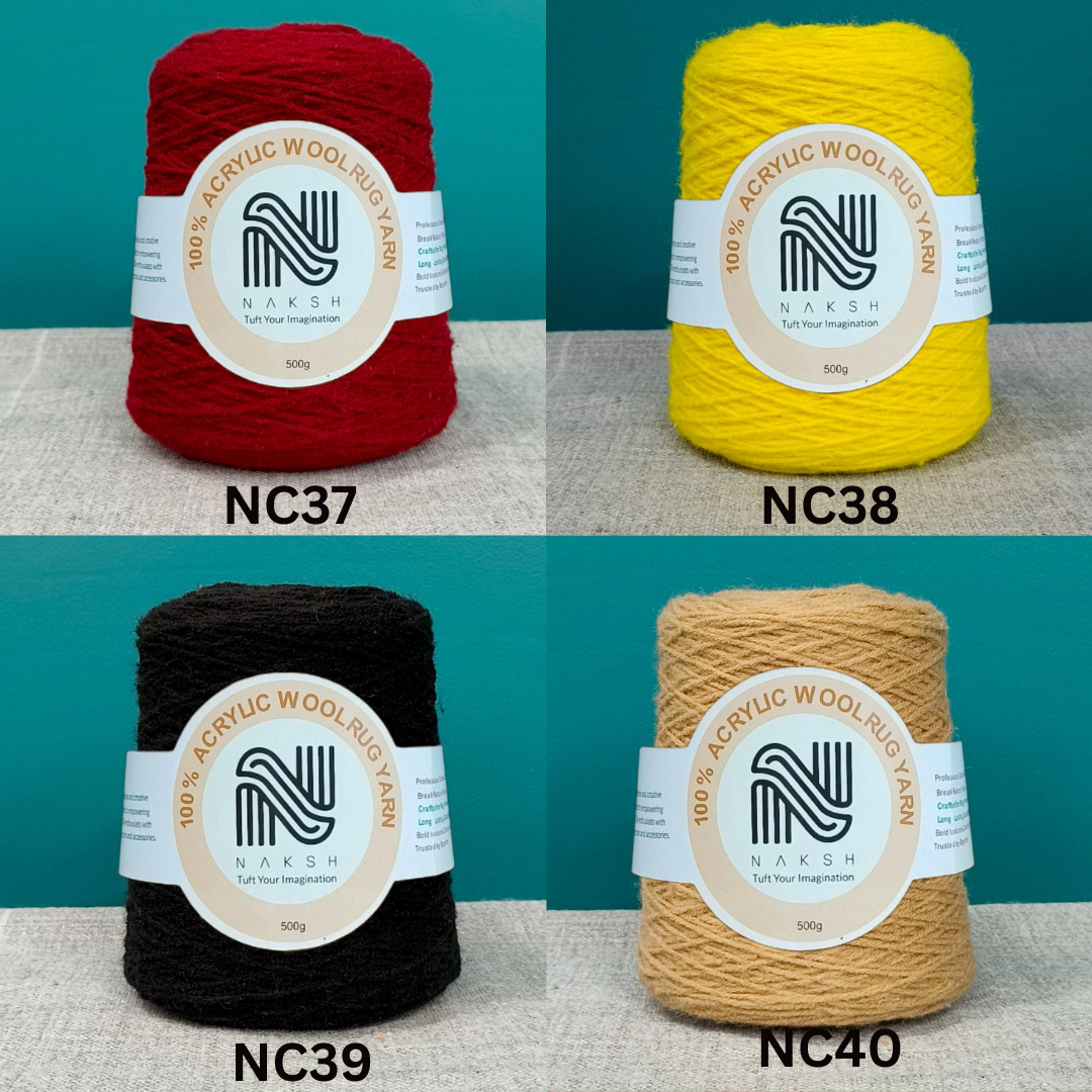 Acrylic Yarn – 4 Ply Soft & Durable Knitting and Tufting Yarn for Rugs, Crafts & DIY Projects