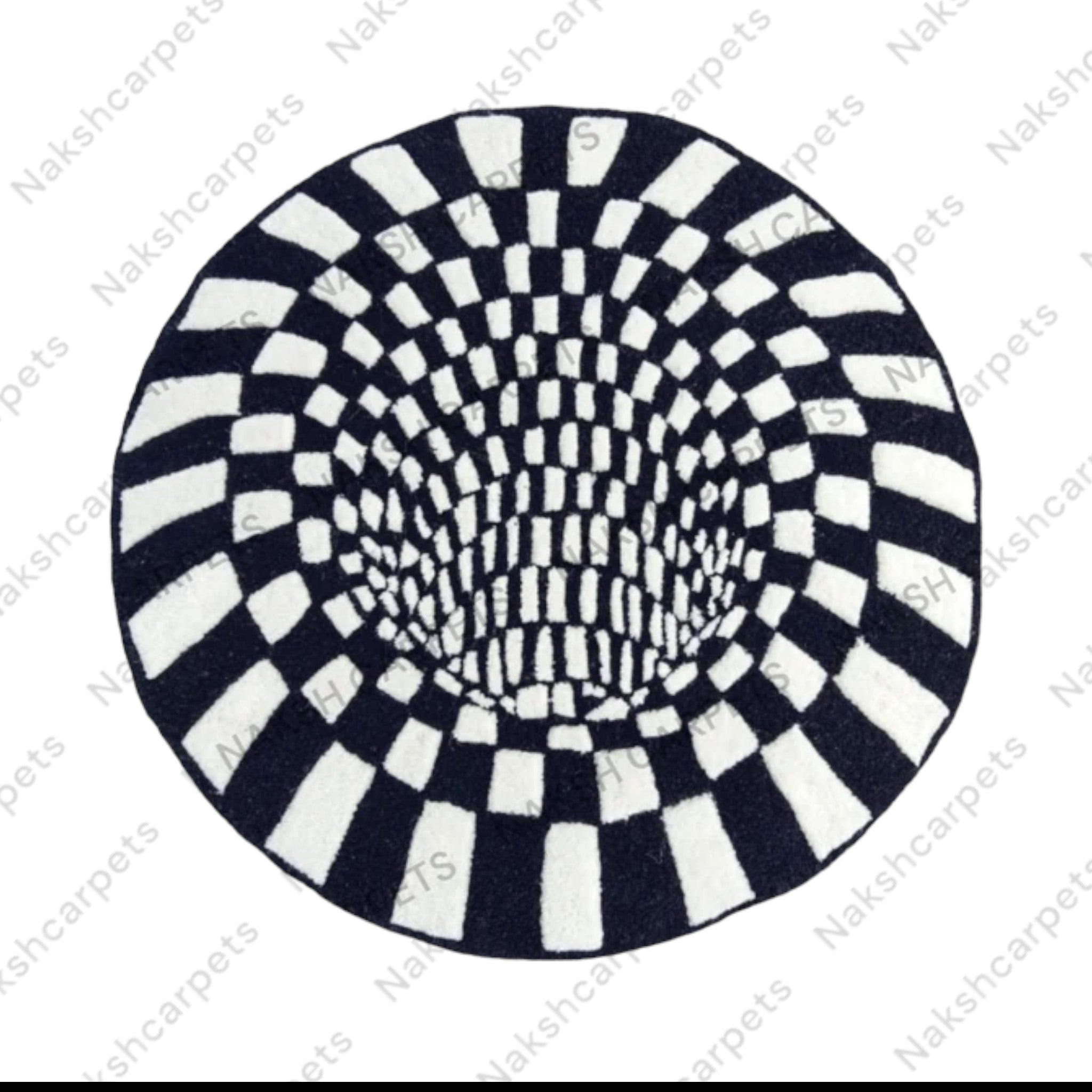 Black & White Well Customized Rug 60x60CM