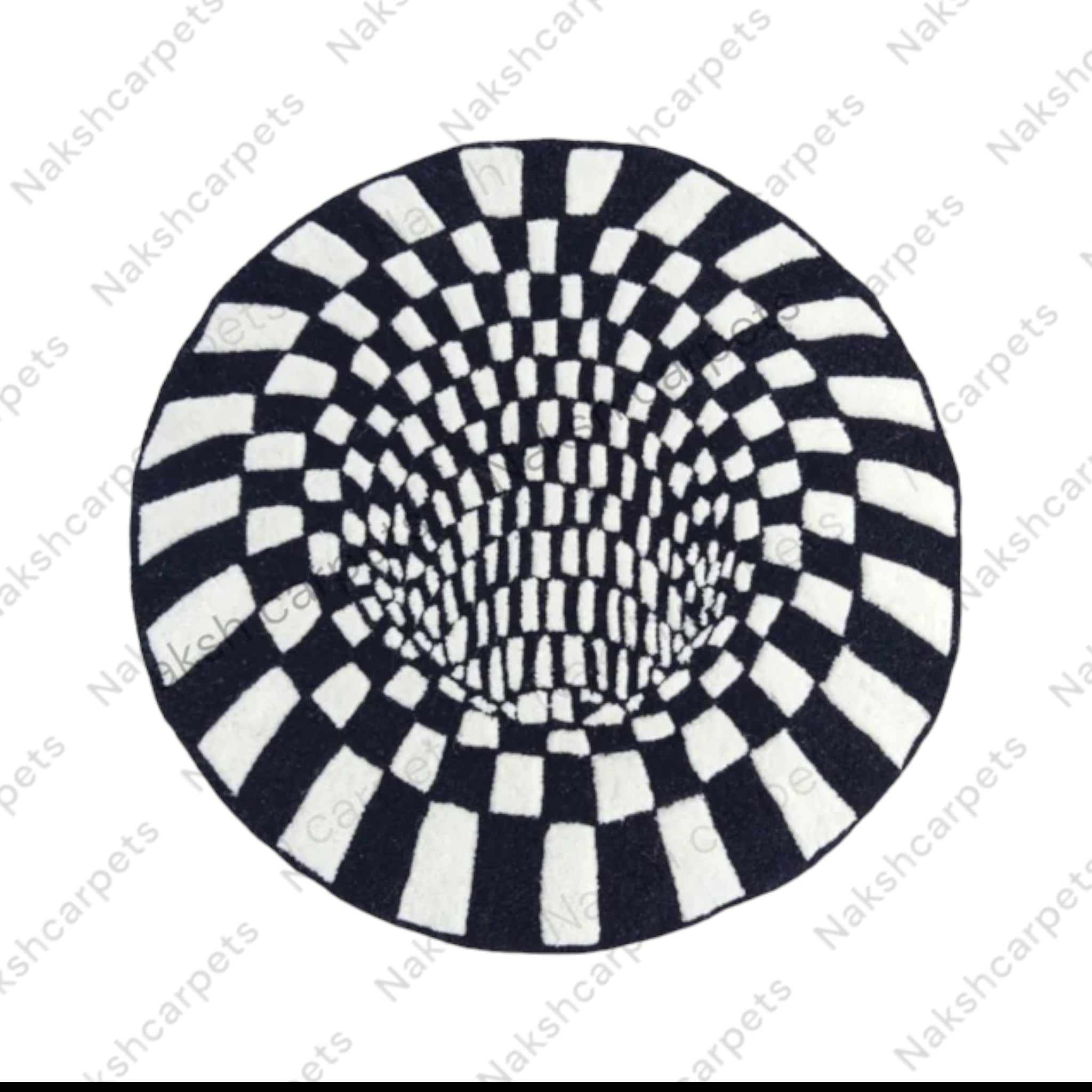 Black & White Well Customized Rug 60x60CM