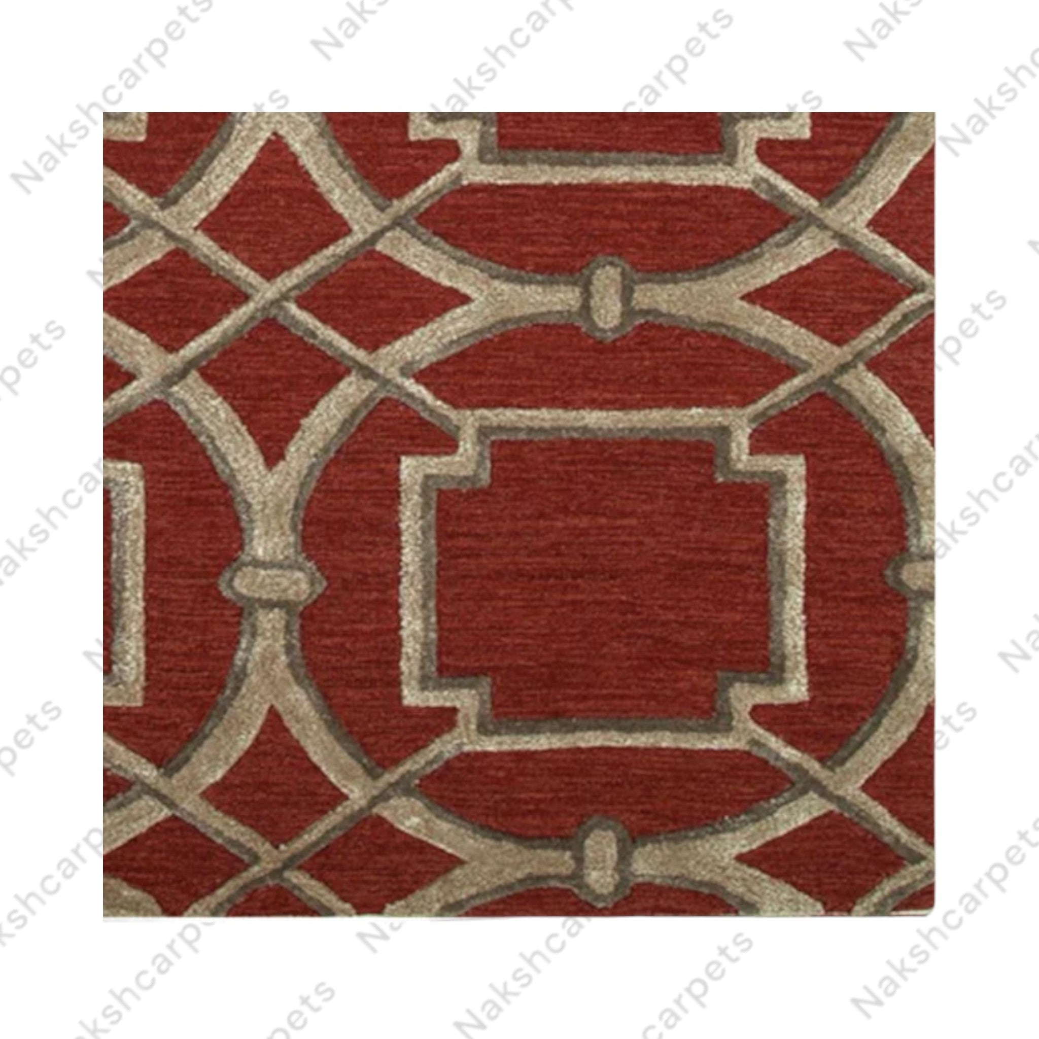 Geometric Pattern Modern High Quality Hand Tufted pile woolen Rug and Carpet For Bedroom Aesthetics, Living Room, Hall, Kitchen
