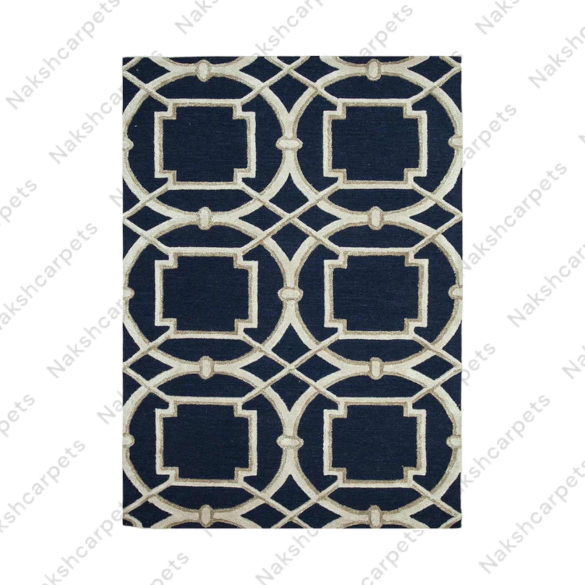 Geometric Pattern Modern High Quality Hand Tufted pile woolen Rug and Carpet For Bedroom Aesthetics, Living Room, Hall, Kitchen