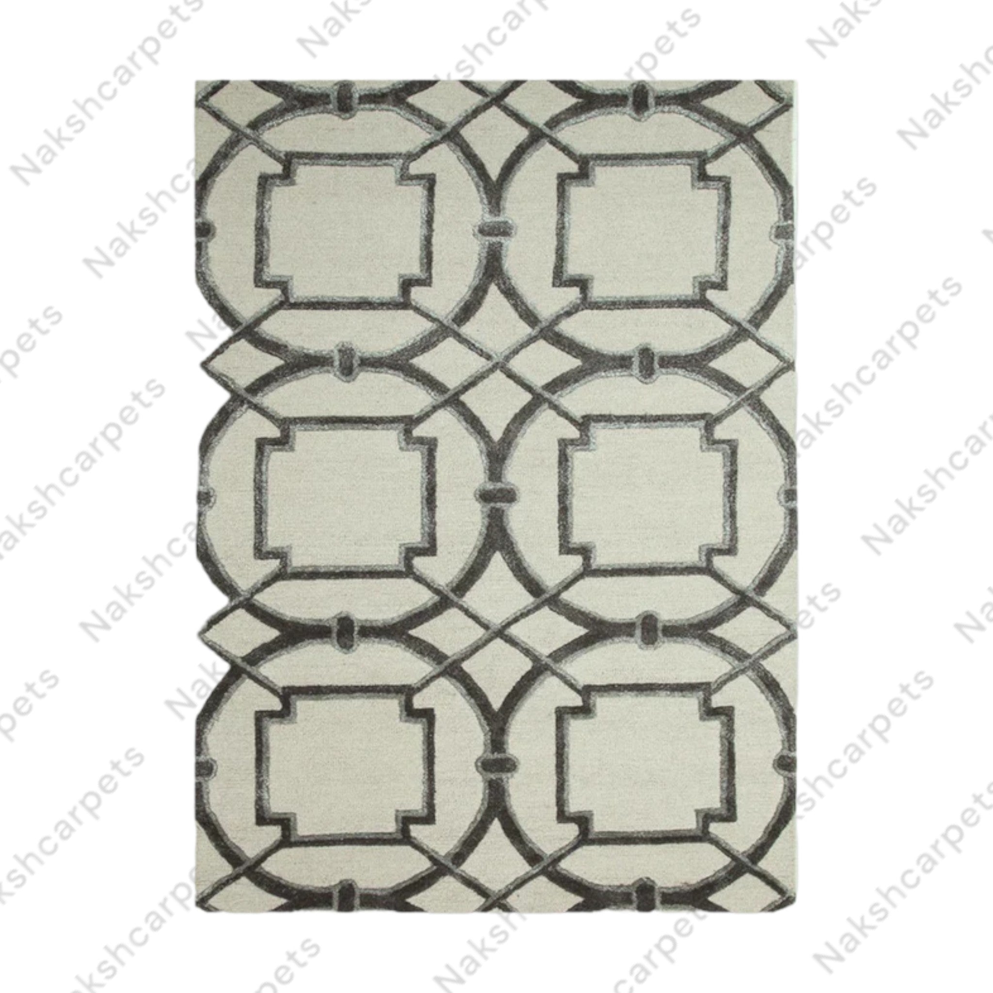 Geometric Pattern Modern High Quality Hand Tufted pile woolen Rug and Carpet For Bedroom Aesthetics, Living Room, Hall, Kitchen