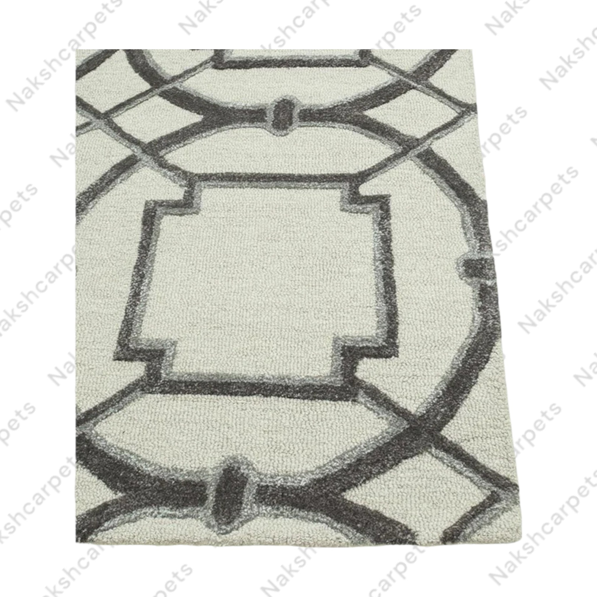 Geometric Pattern Modern High Quality Hand Tufted pile woolen Rug and Carpet For Bedroom Aesthetics, Living Room, Hall, Kitchen