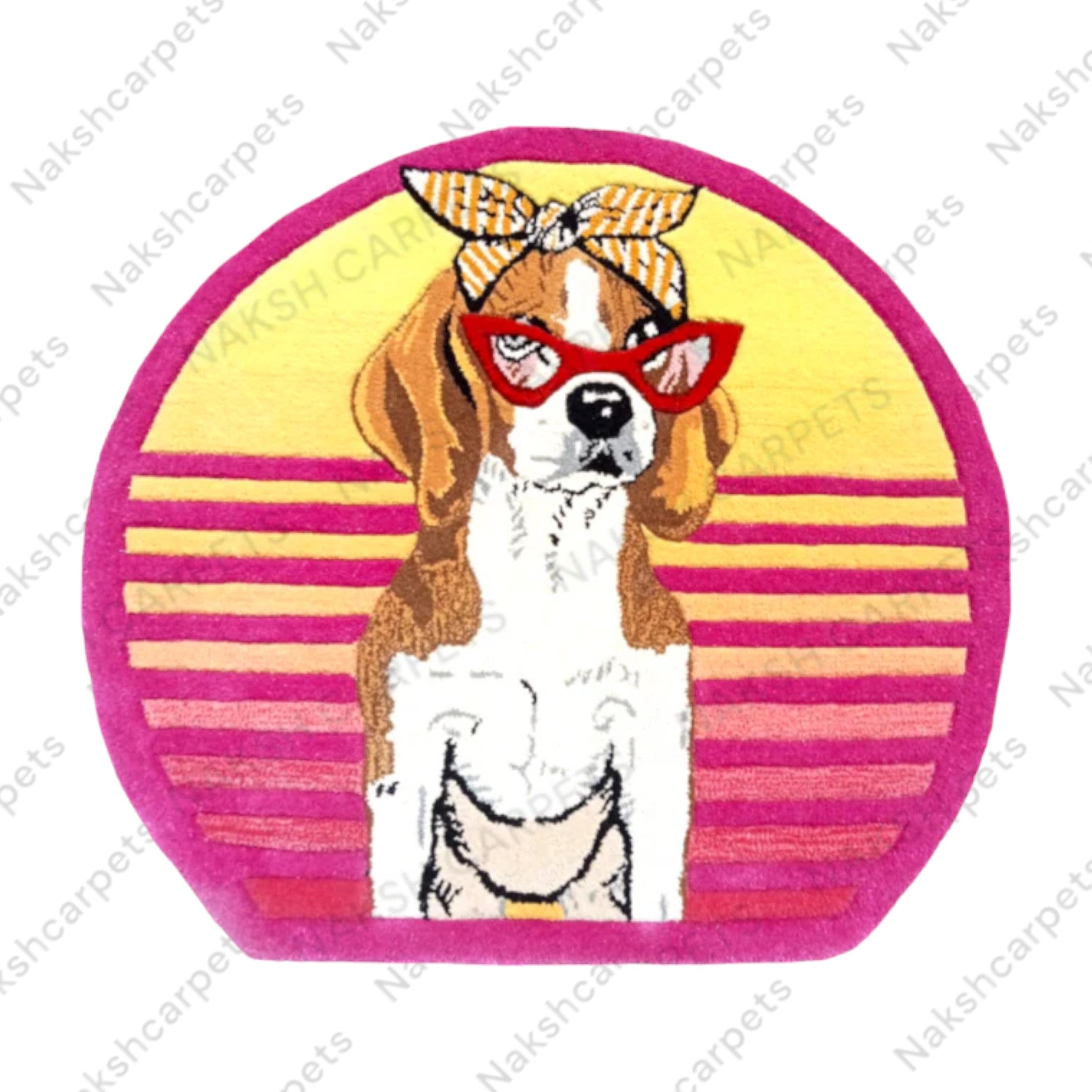 Pink Dog Customized Rug