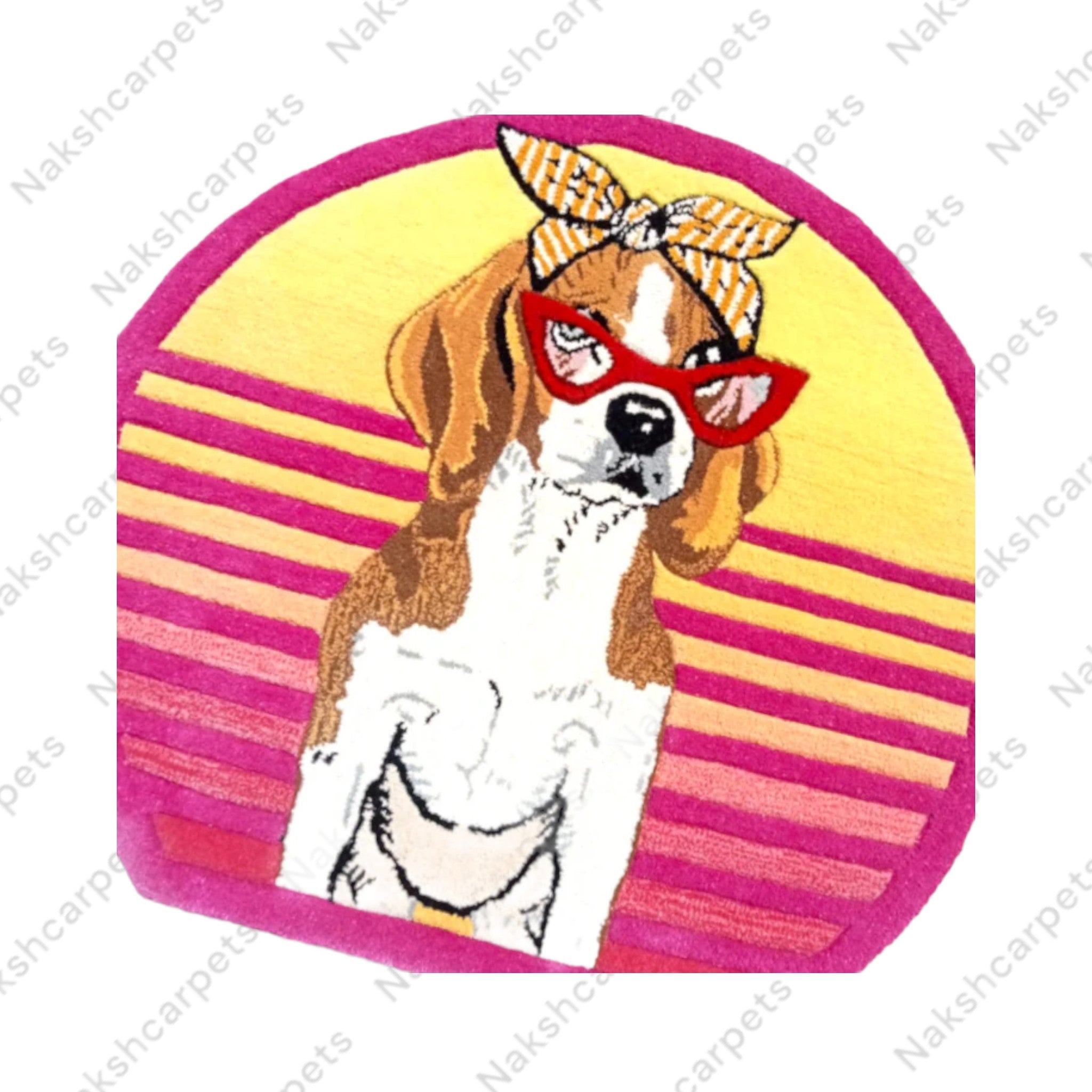 Pink Dog Customized Rug