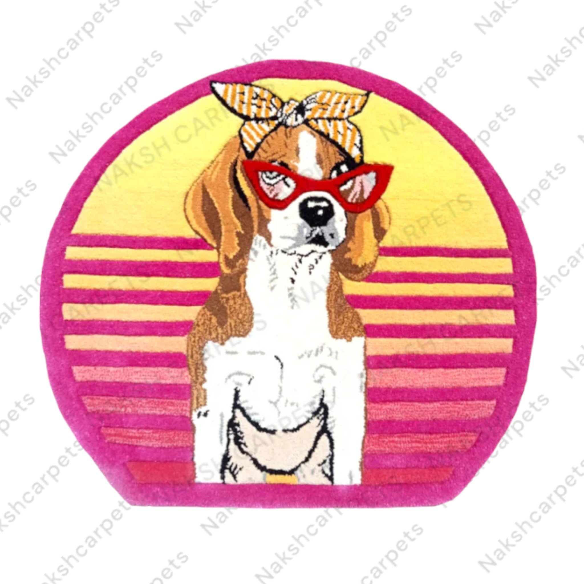 Pink Dog Customized Rug