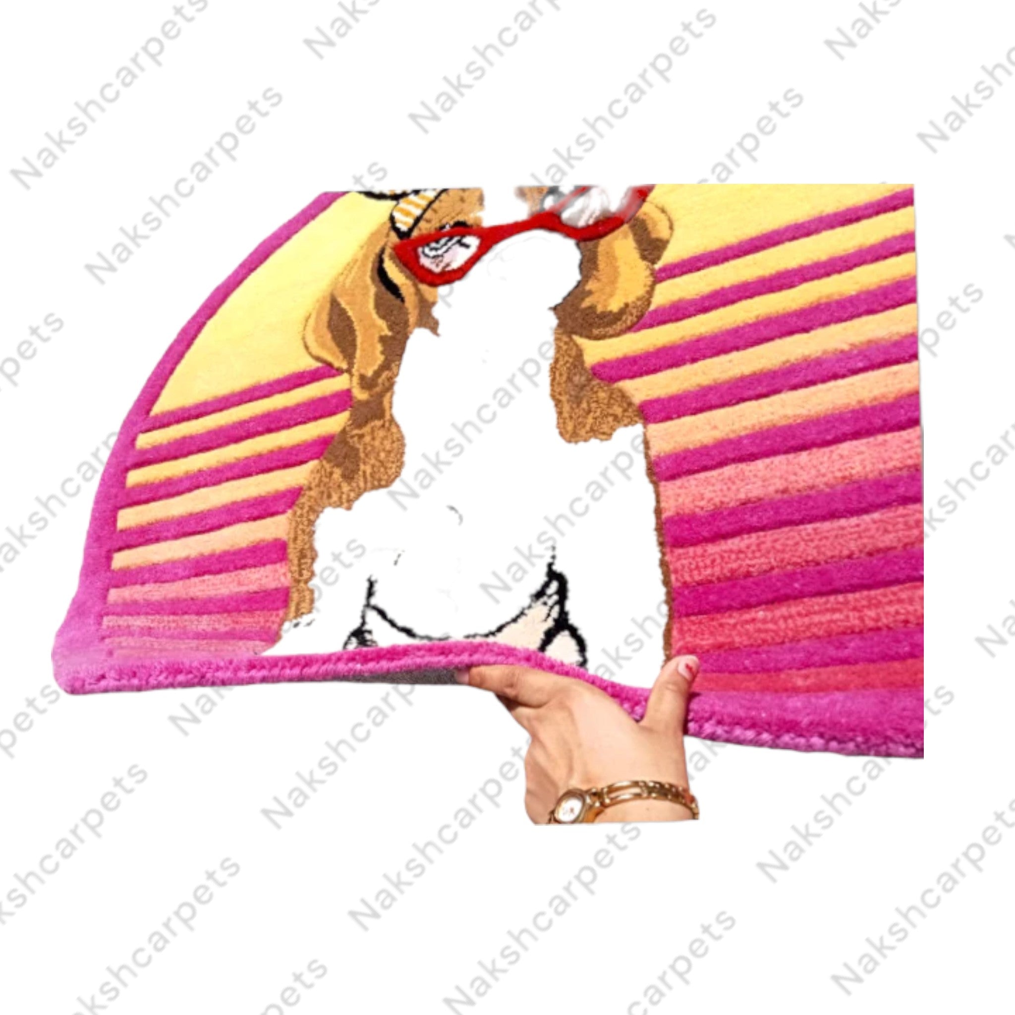 Pink Dog Customized Rug