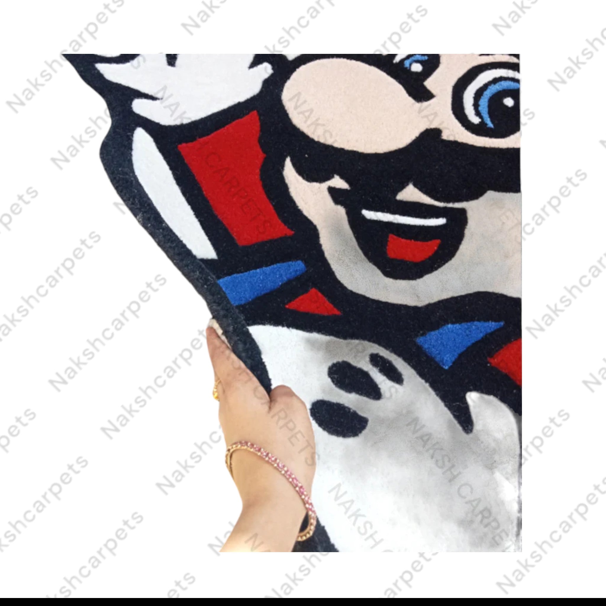 White & Red Chef Customized Rug 60x60CM