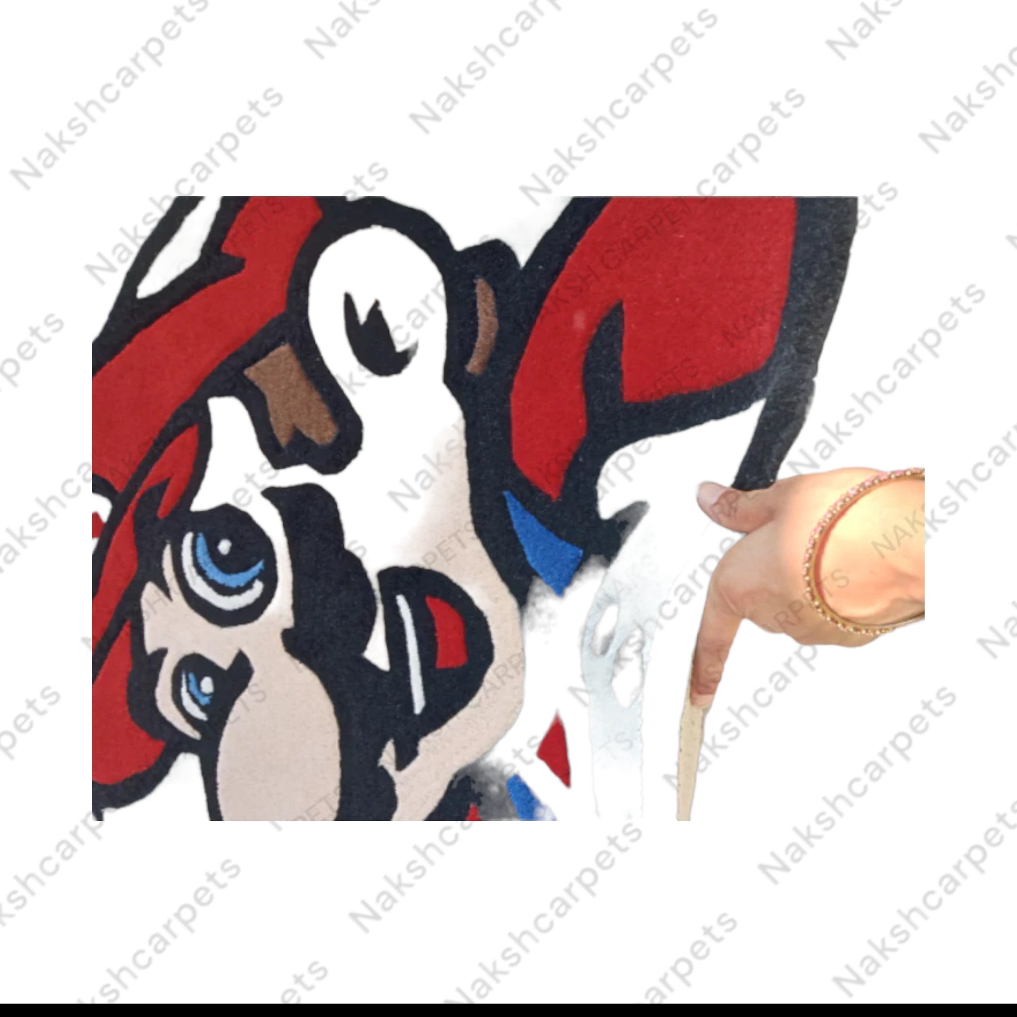 White & Red Chef Customized Rug 60x60CM