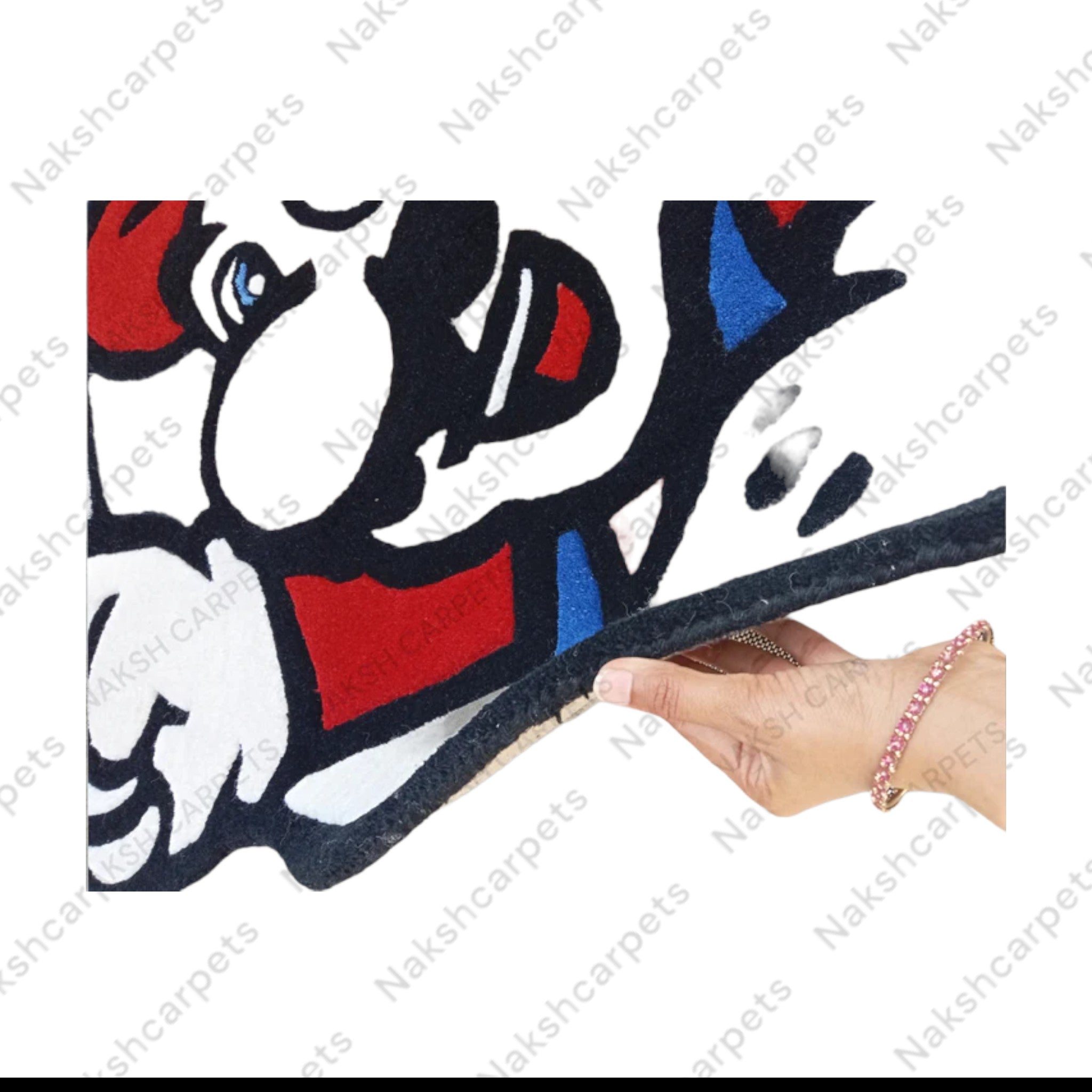 White & Red Chef Customized Rug 60x60CM