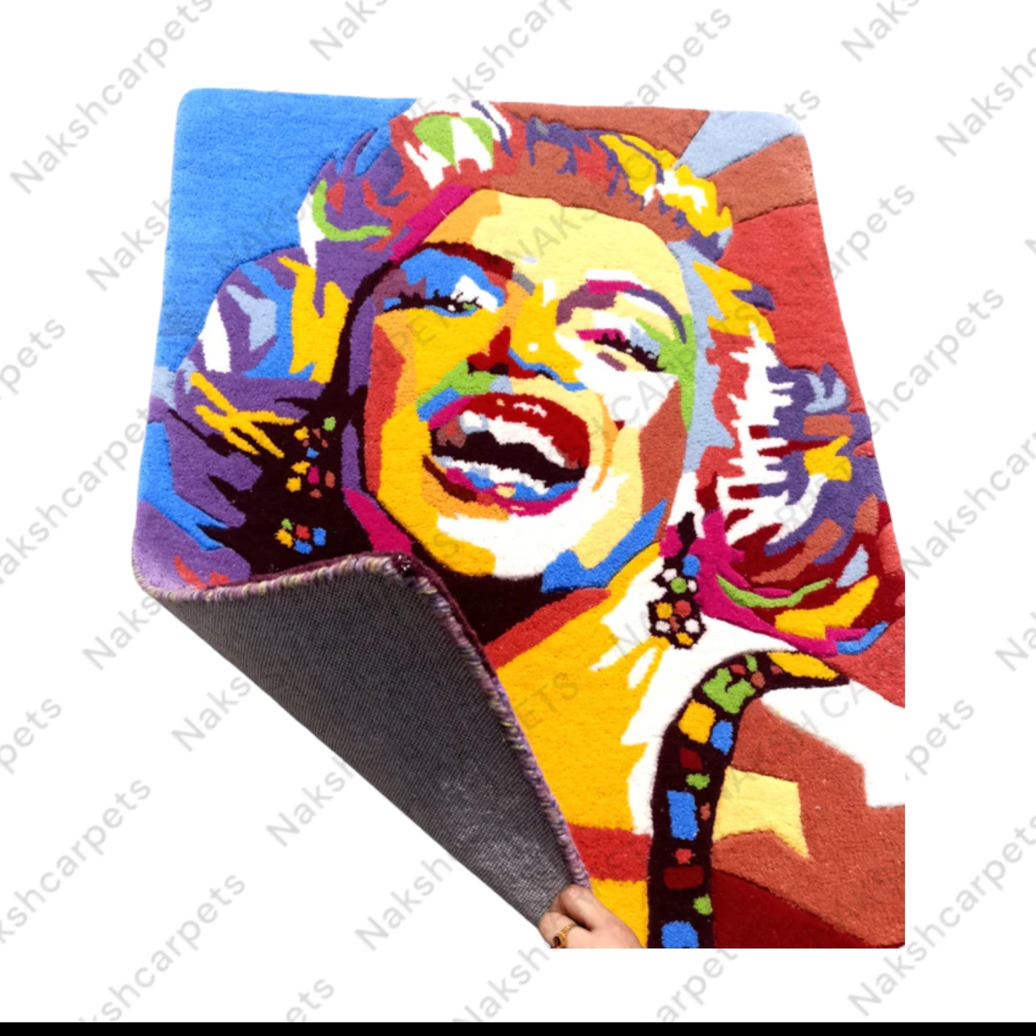 Multi Colored Woman Customized Rug