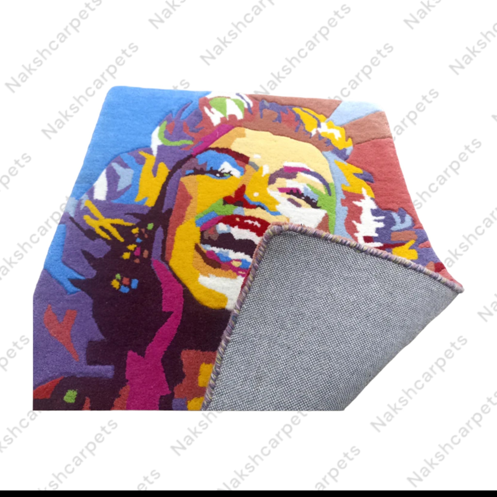 Multi Colored Woman Customized Rug