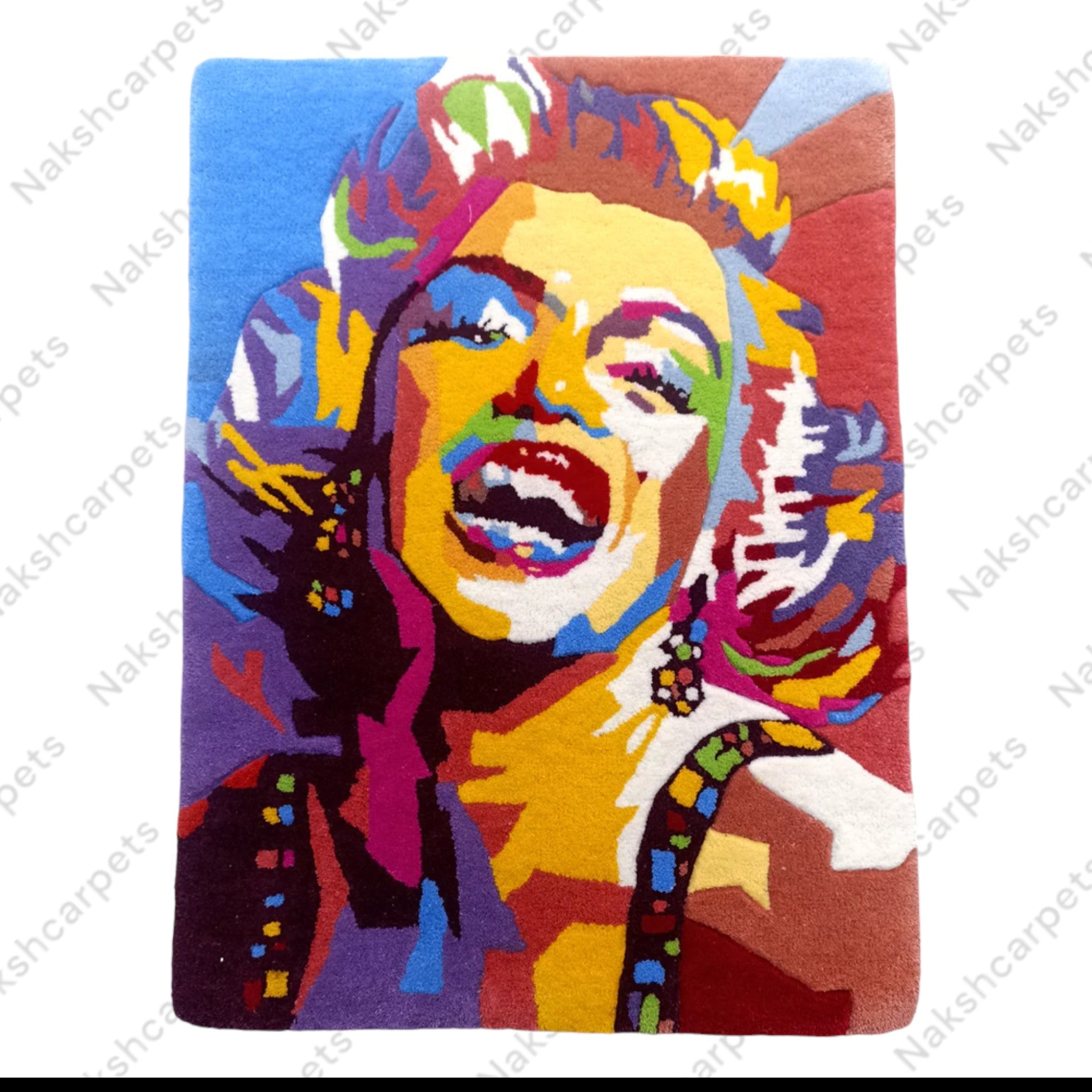 Multi Colored Woman Customized Rug