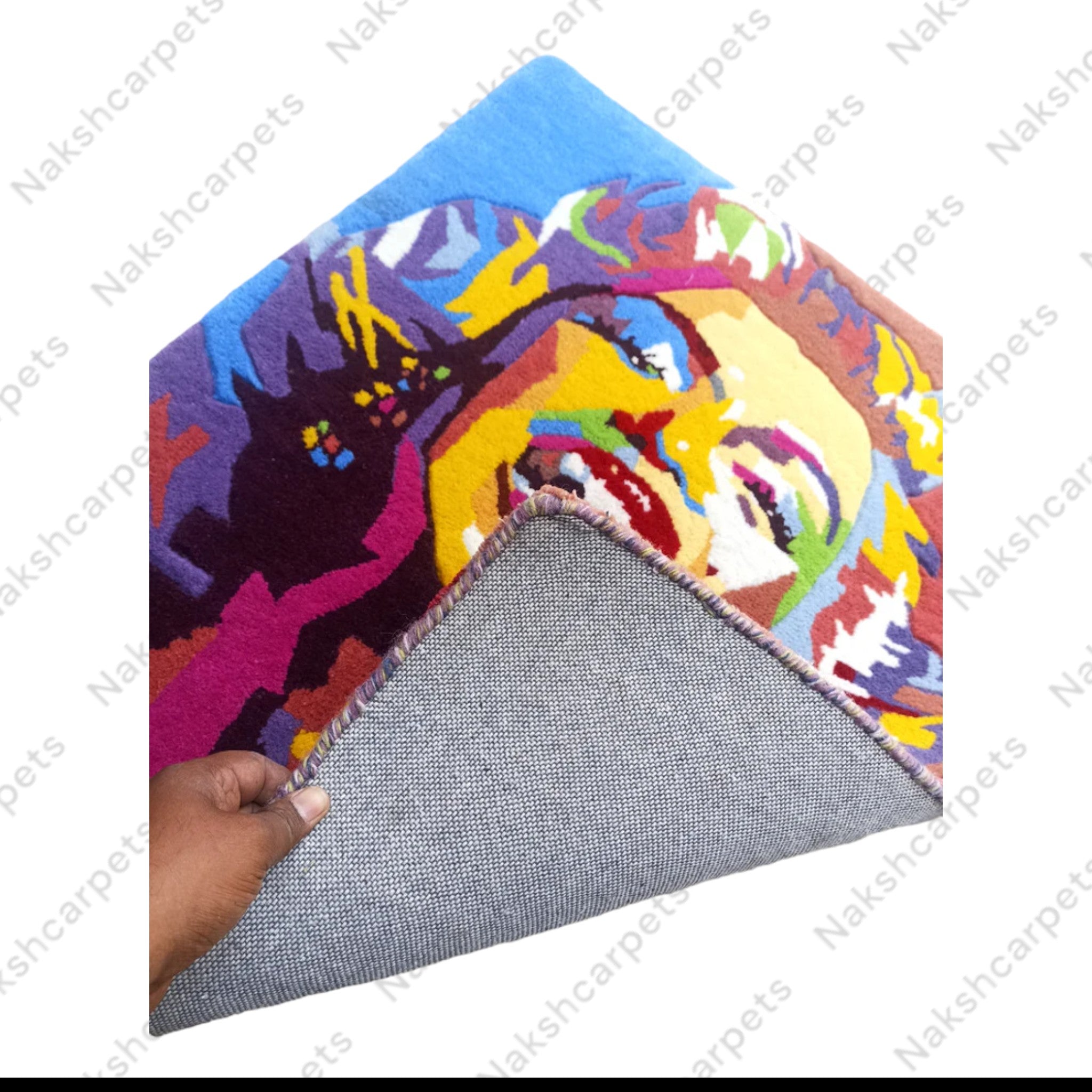 Multi Colored Woman Customized Rug