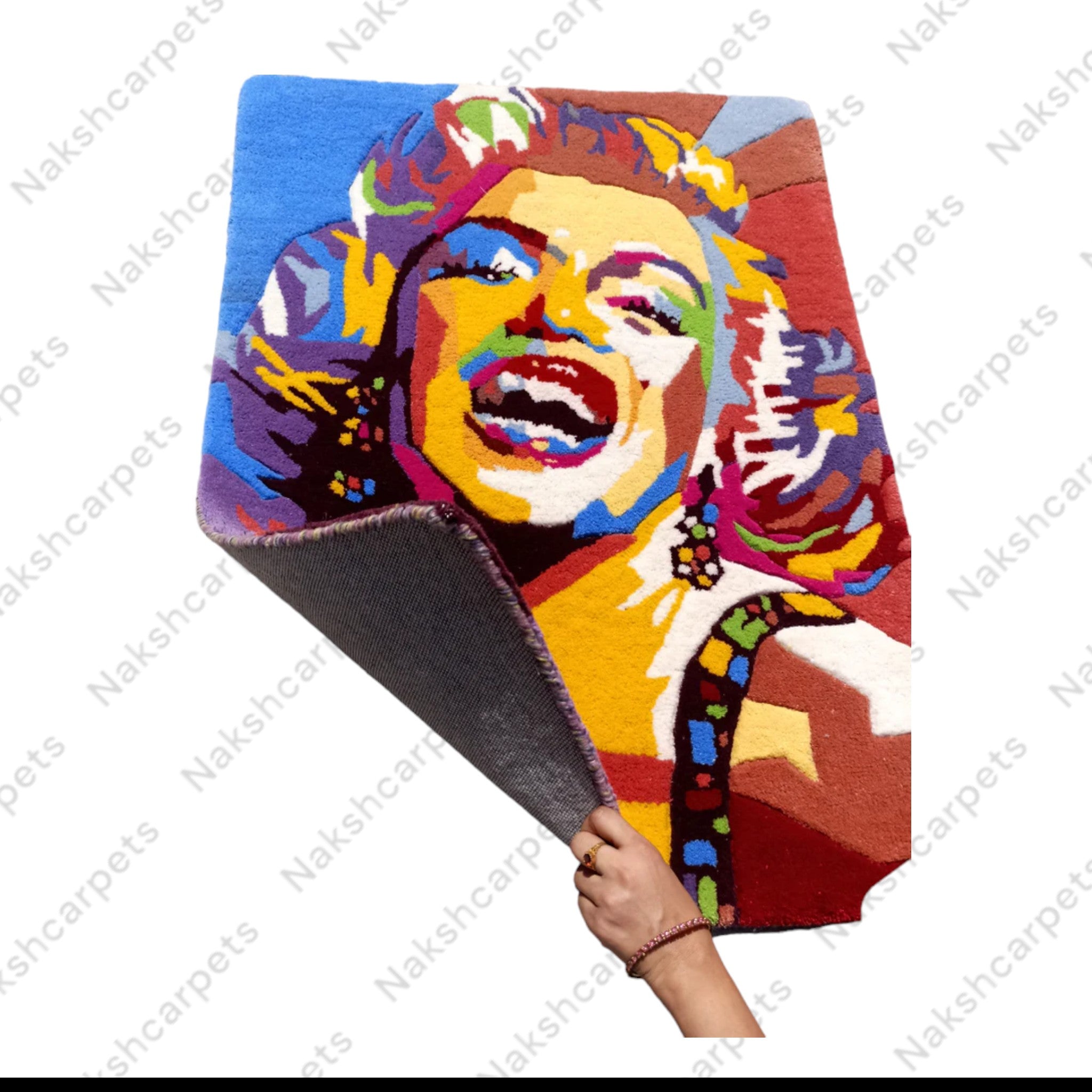 Multi Colored Woman Customized Rug