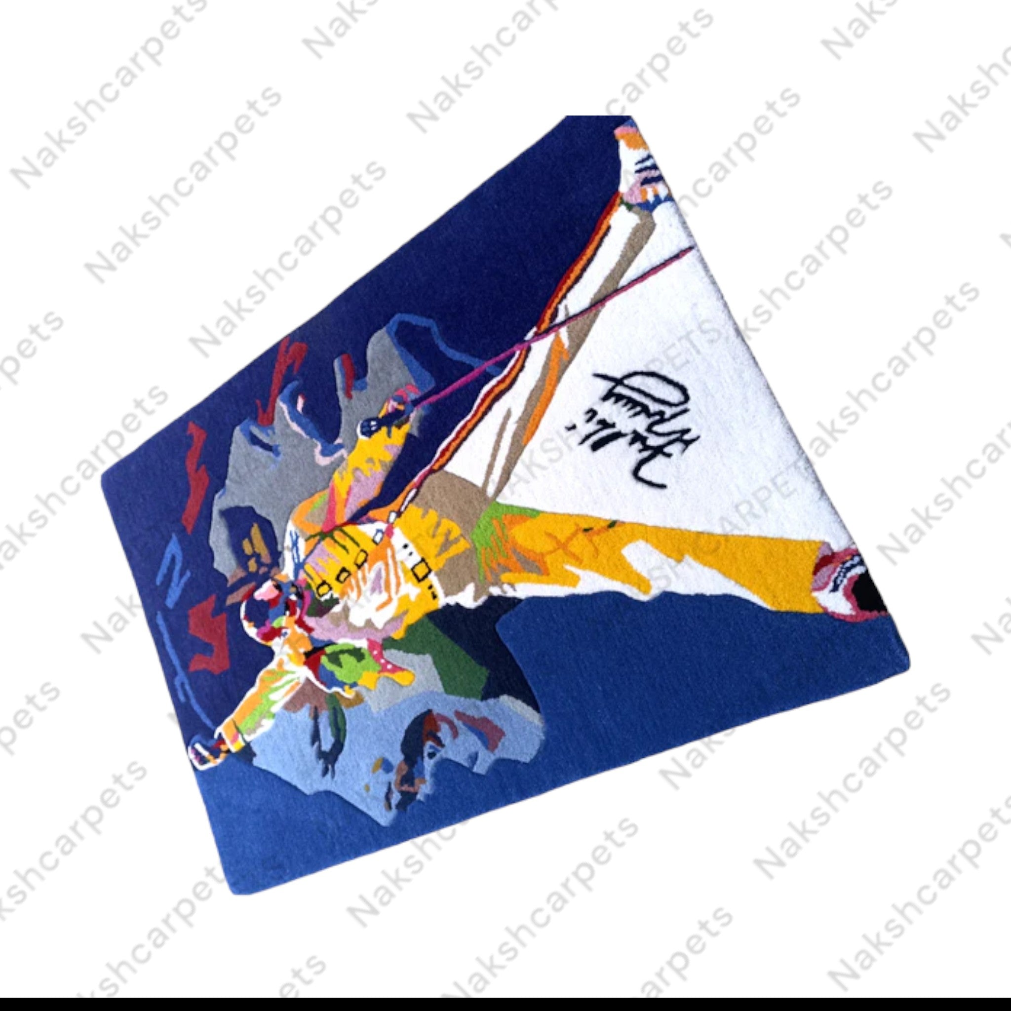 Blue Color Customized Rug