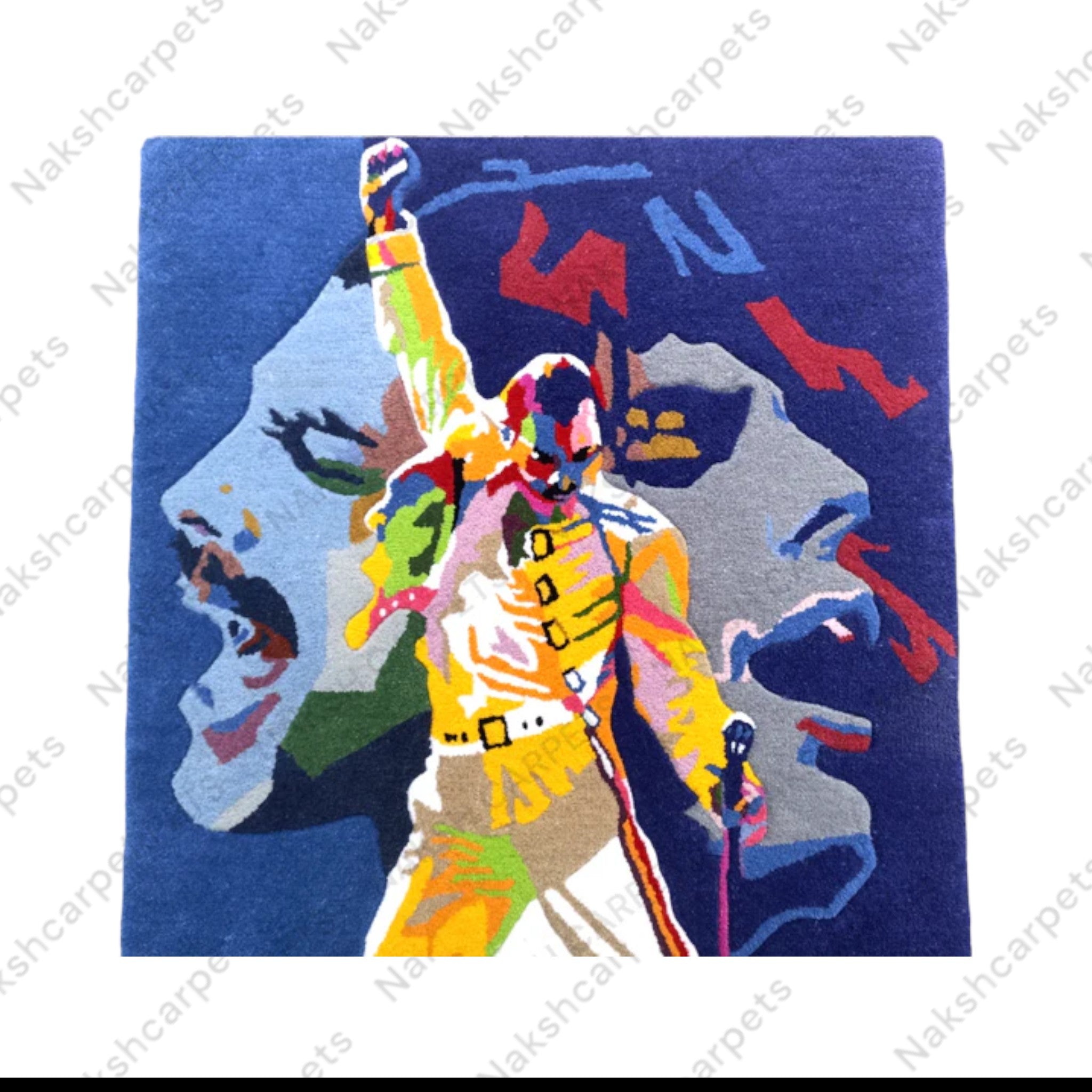 Blue Color Customized Rug