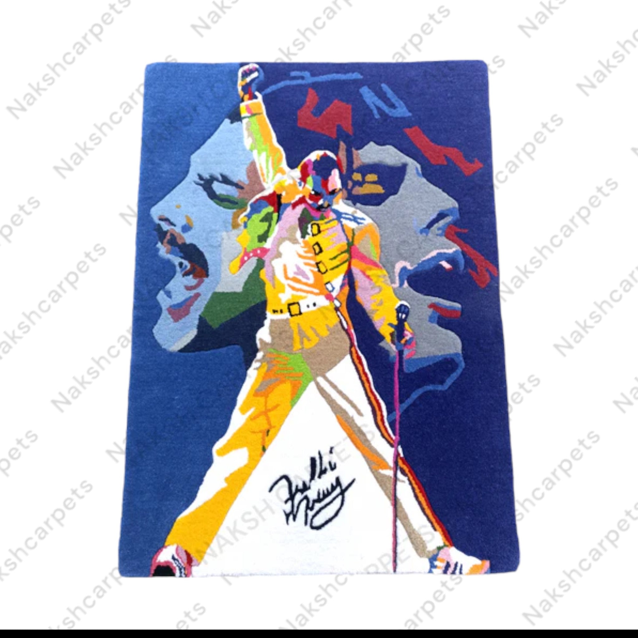 Blue Color Customized Rug