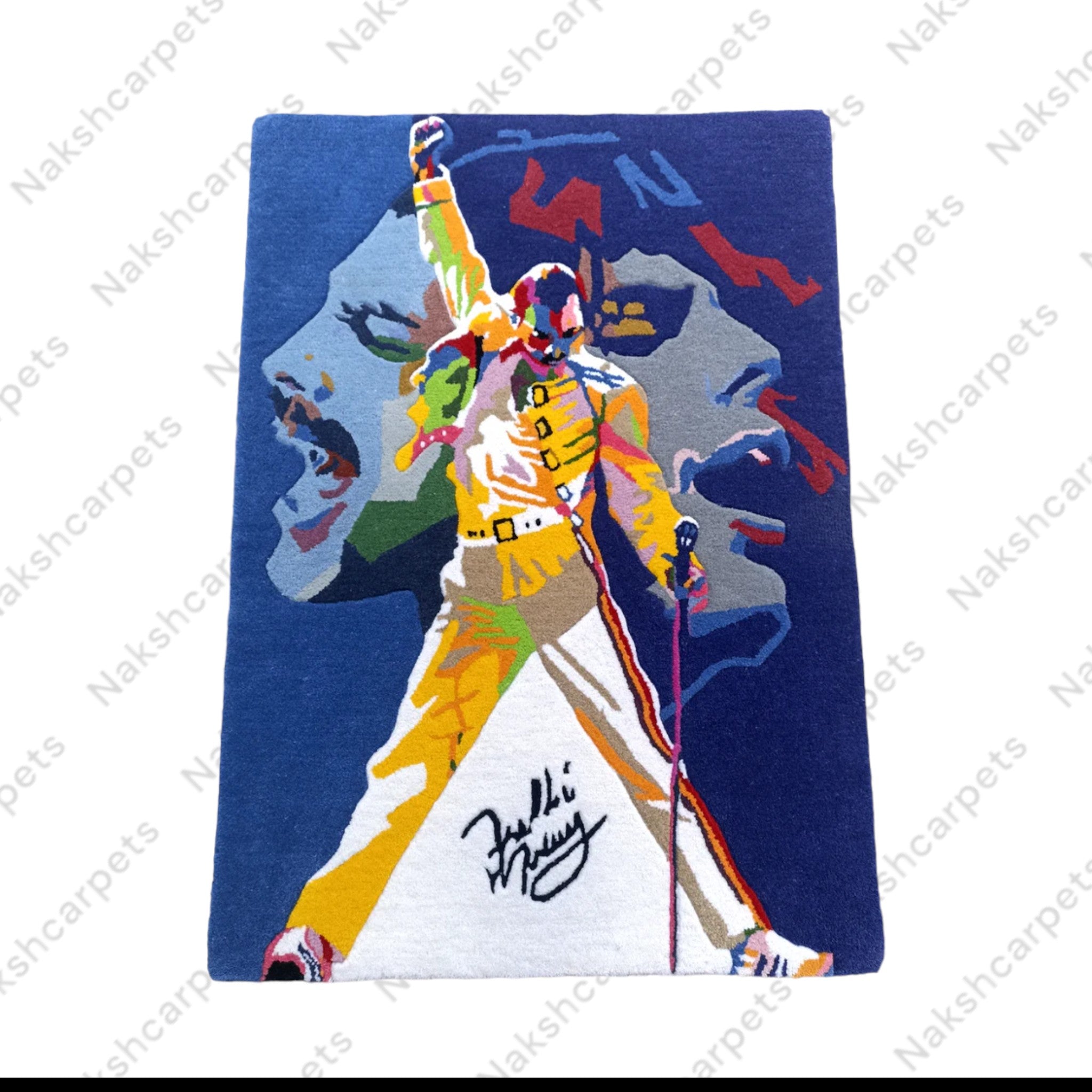 Blue Color Customized Rug