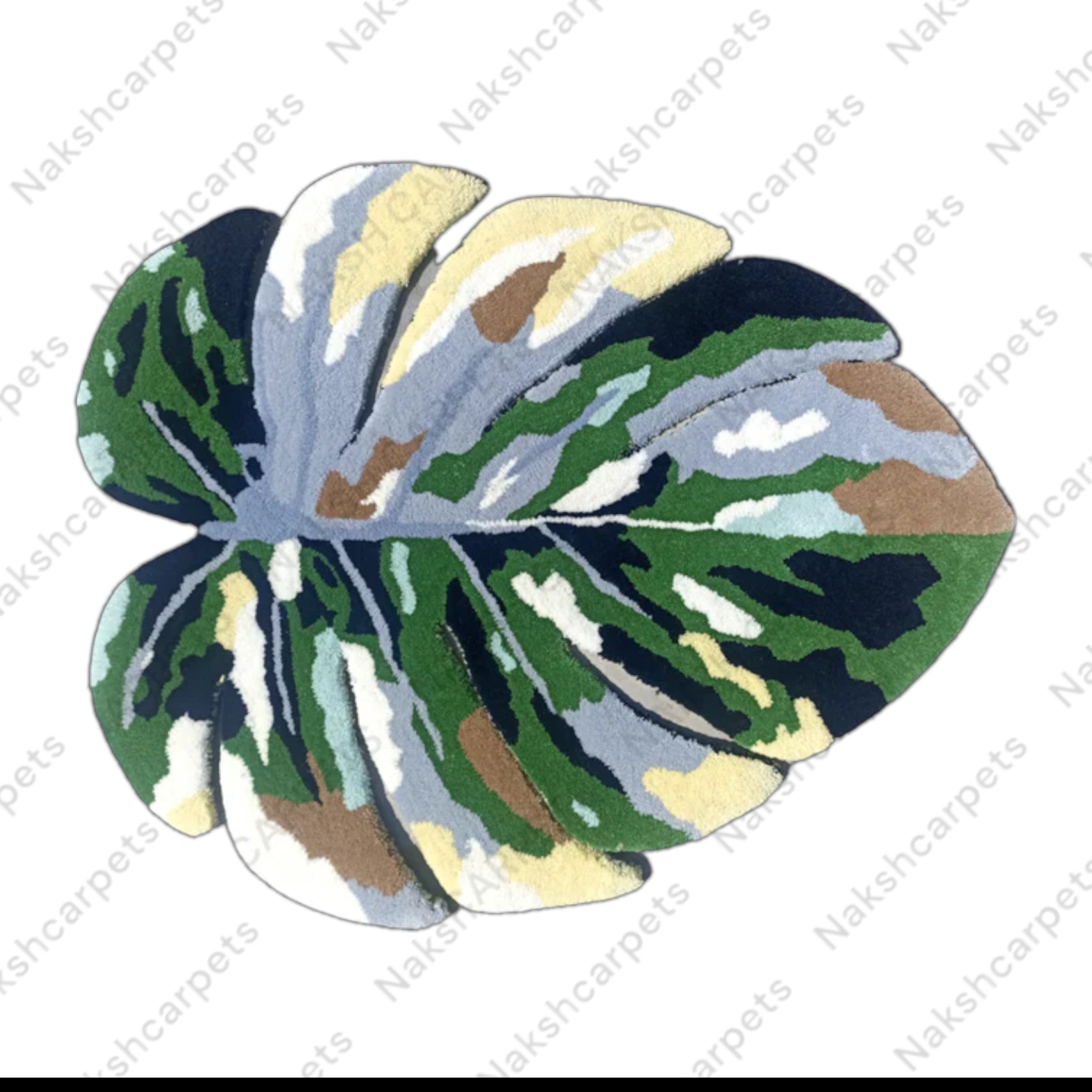Multi Colored Leaf Customized Rug