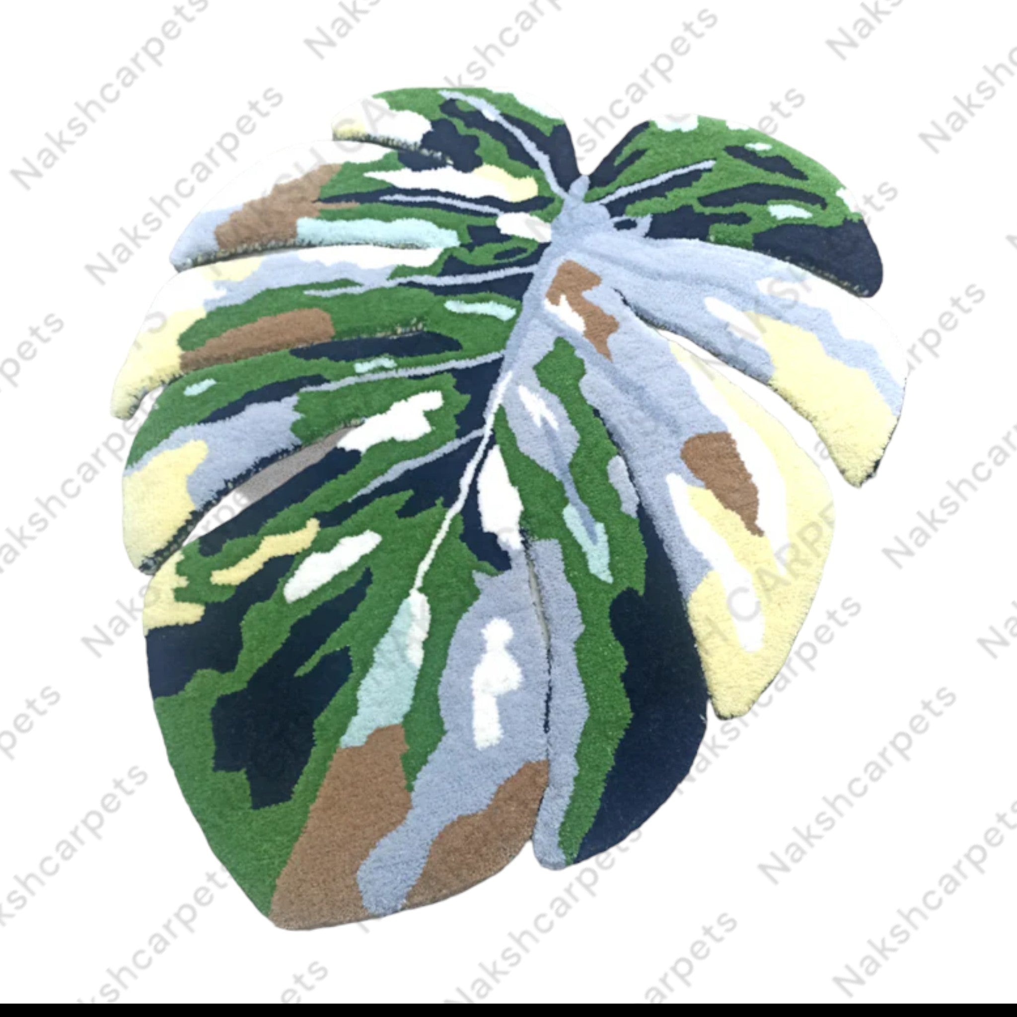 Multi Colored Leaf Customized Rug
