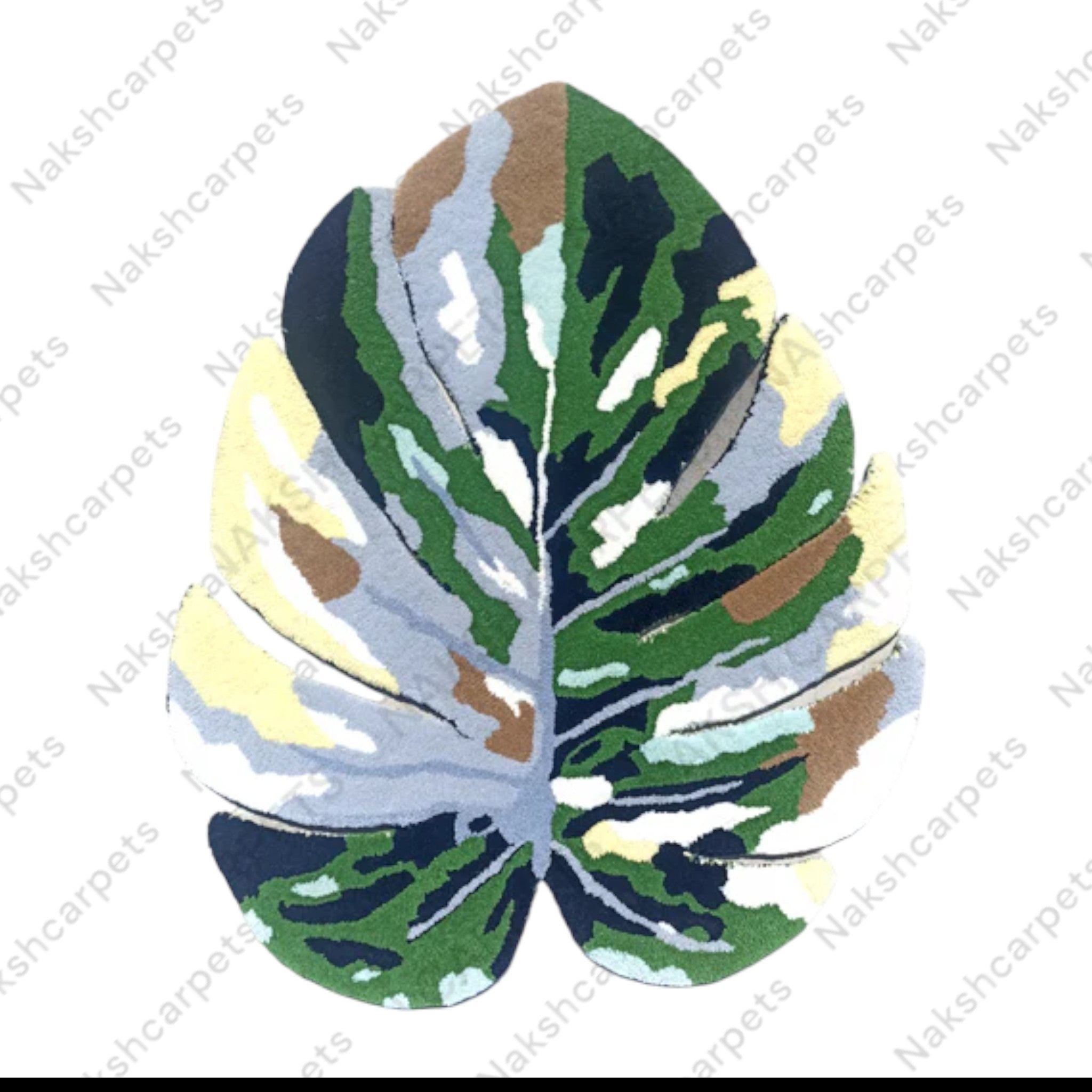 Multi Colored Leaf Customized Rug