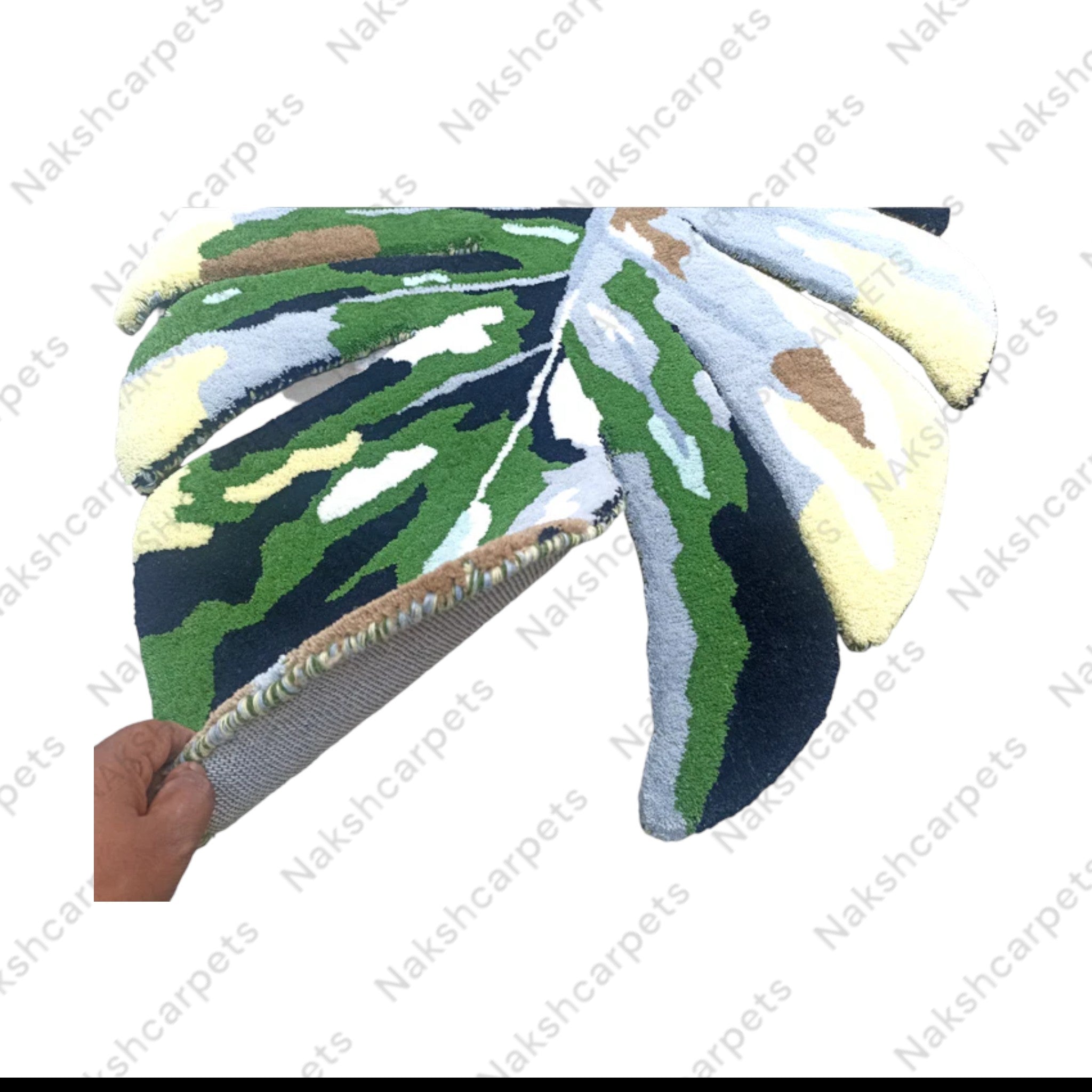 Multi Colored Leaf Customized Rug