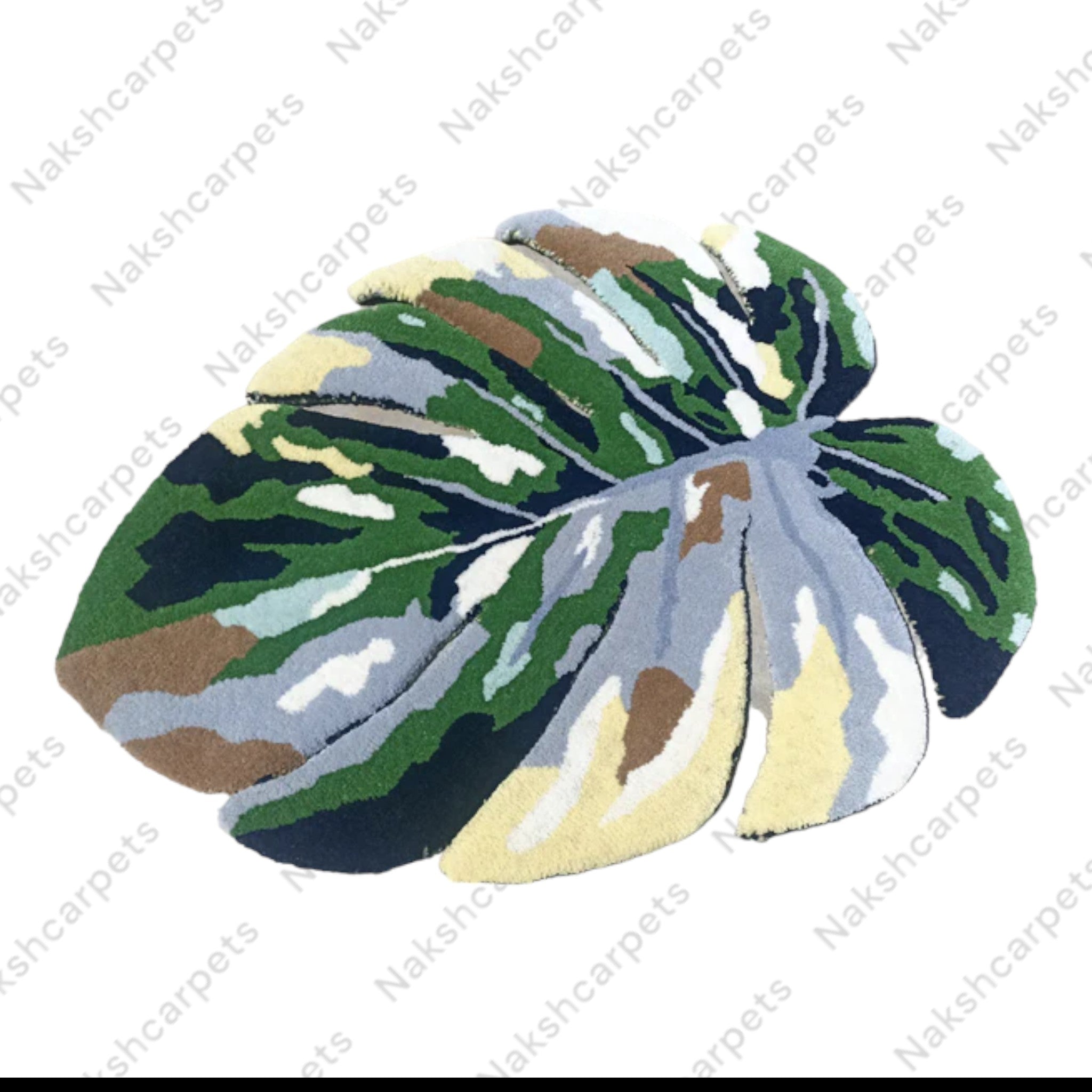 Multi Colored Leaf Customized Rug