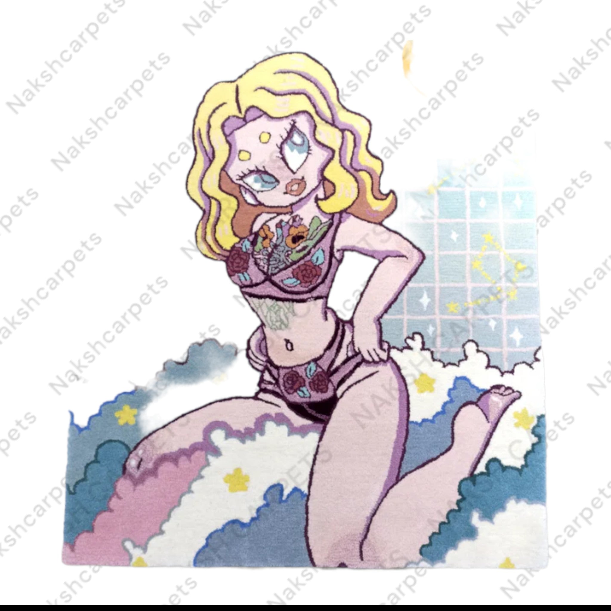 Barbie Night Customized Rug 90x150 CM