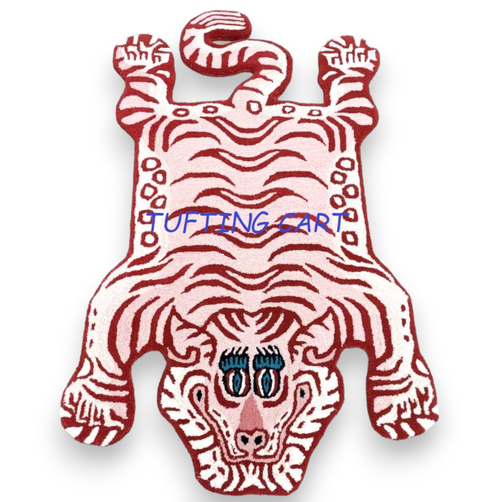 Tibetan Tiger Light Pink KItty Tufted Woolen Tibetan Rug - Light Pink Kitty
