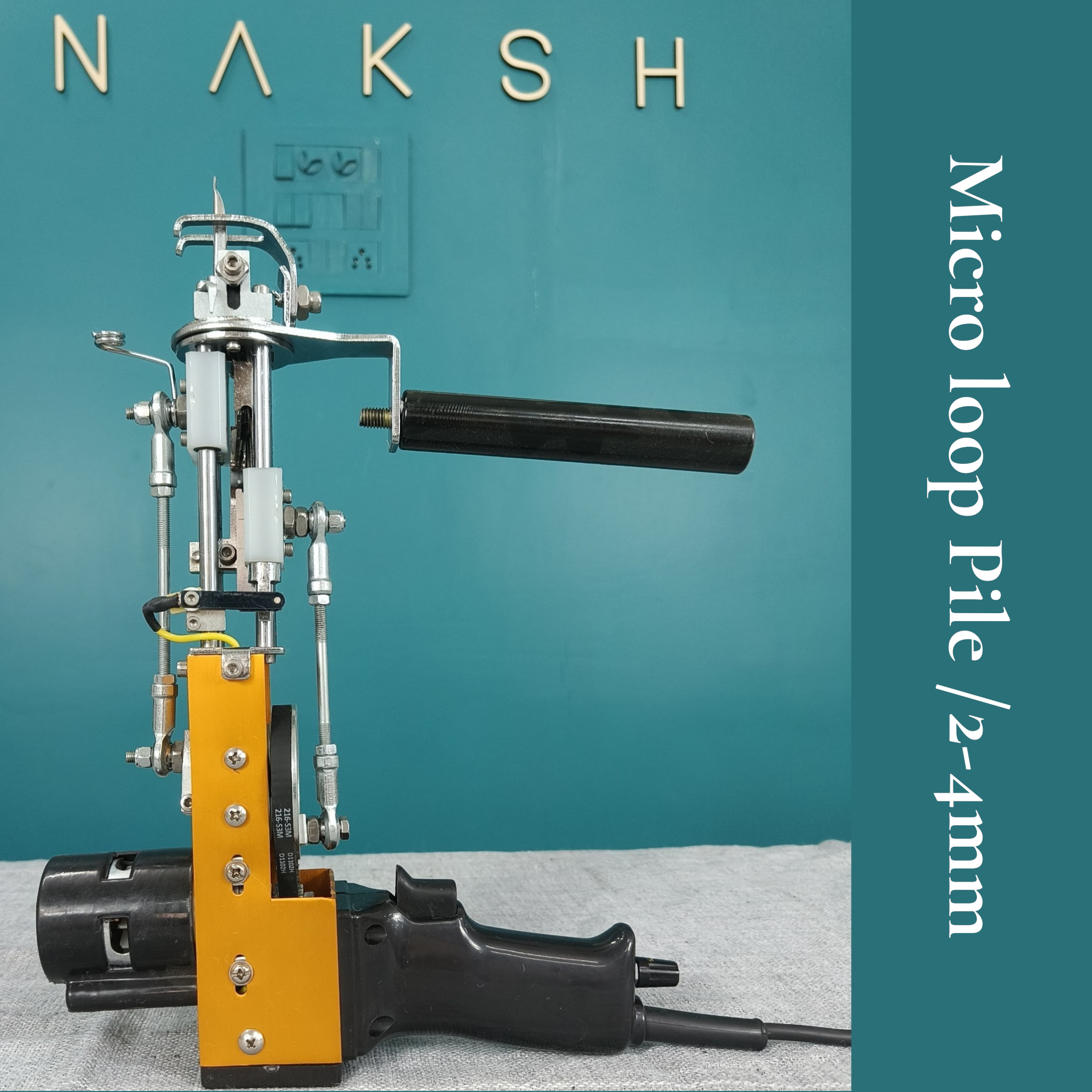 Micro Loop Pile Tufting Machine (2–4 mm) | Professional Electric Rug Tufting Gun for Fine Detail & Wall Art | NAKSH CARPETS