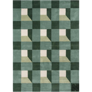 Modern Living Room Wool Rug | Hand Tufted Geometric Area Carpet | 100% NZ Wool | Handmade for Stylish & Cozy Home Interiors