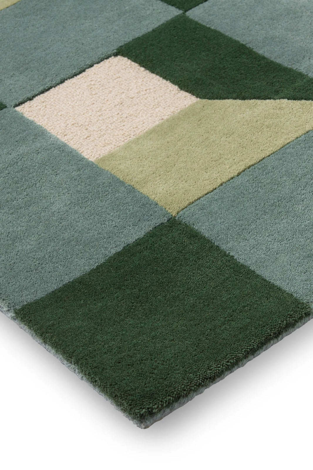 Modern Living Room Wool Rug | Hand Tufted Geometric Area Carpet | 100% NZ Wool | Handmade for Stylish & Cozy Home Interiors