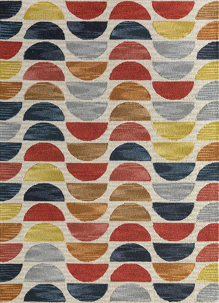 High Quality Geometric Rug | Hand Tufted Wool Cut Pile Carpet | Designer Style for Bedroom, Hall, Living Room & Modern Interiors