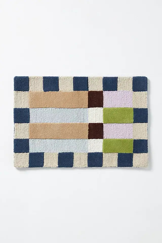 Modern Living Room Wool Rug | Hand Tufted Geometric Area Carpet | 100% NZ Wool | Handmade for Stylish & Cozy Home Interiors