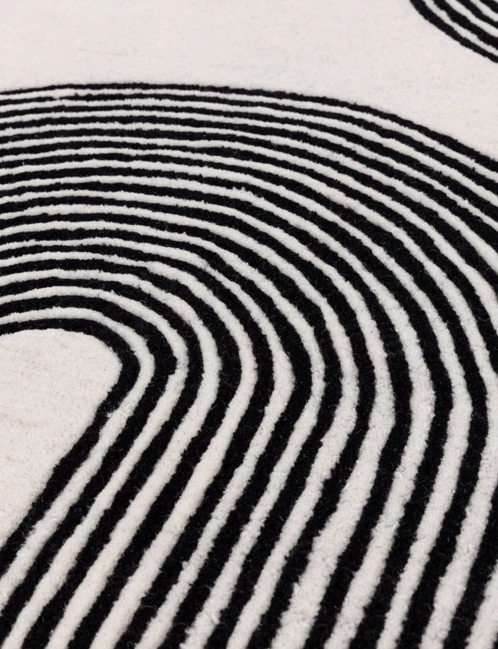 Modern Living Room Wool Rug | Hand Tufted Geometric Area Carpet | 100% NZ Wool | Handmade for Stylish & Cozy Home Interiors