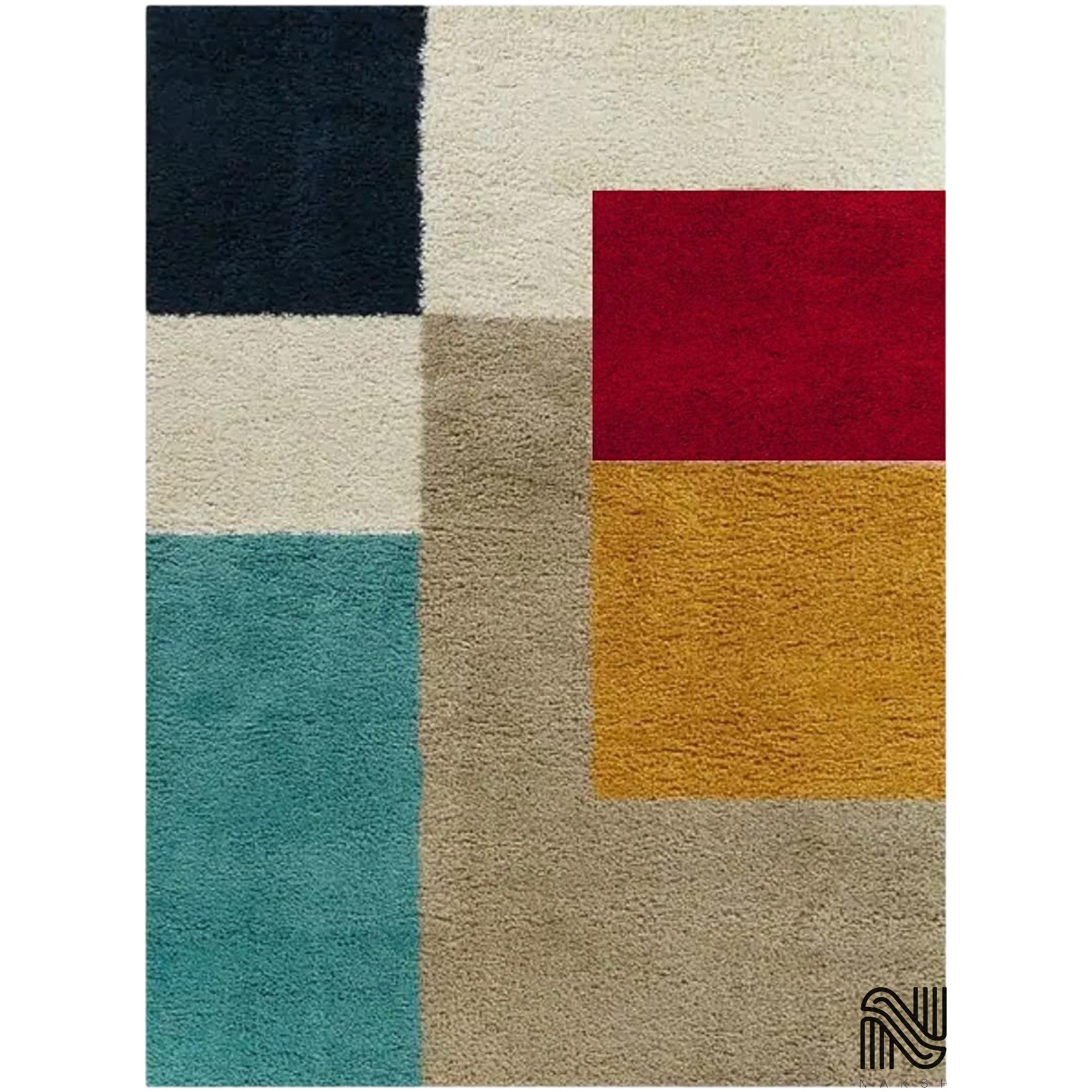 High Quality Geometric Rug | Hand Tufted Wool Cut Pile Carpet | Designer Style for Bedroom, Hall, Living Room & Modern Interiors